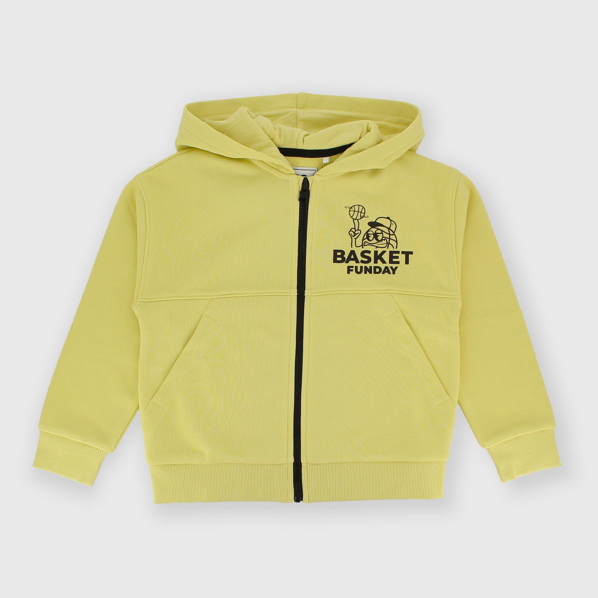 Camiseta con capucha de felpa para niño amarillo