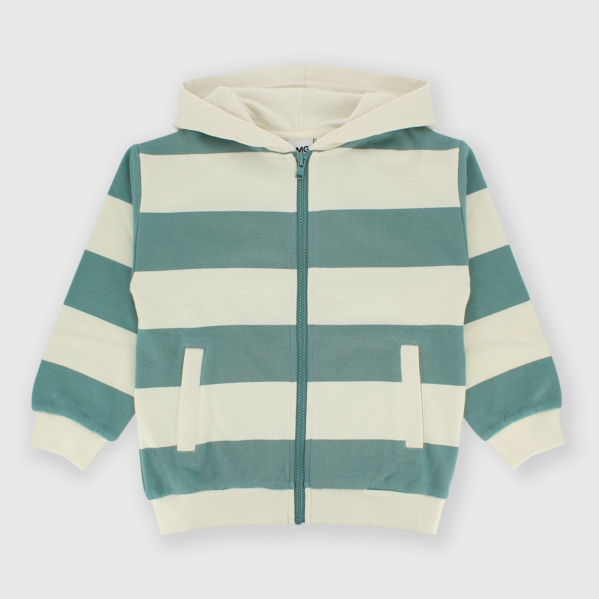 Camiseta con capucha de felpa para niño verde