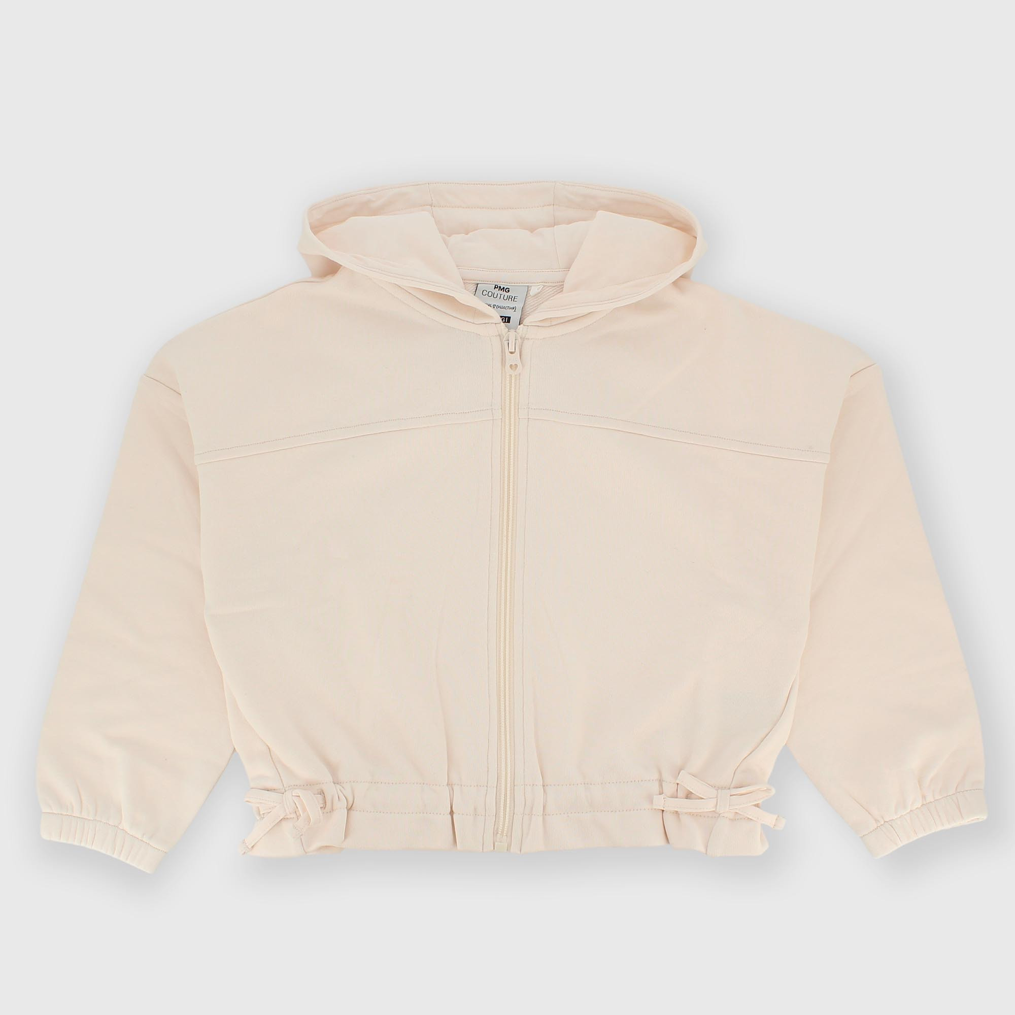 Camiseta con capucha de felpa para niña blanco