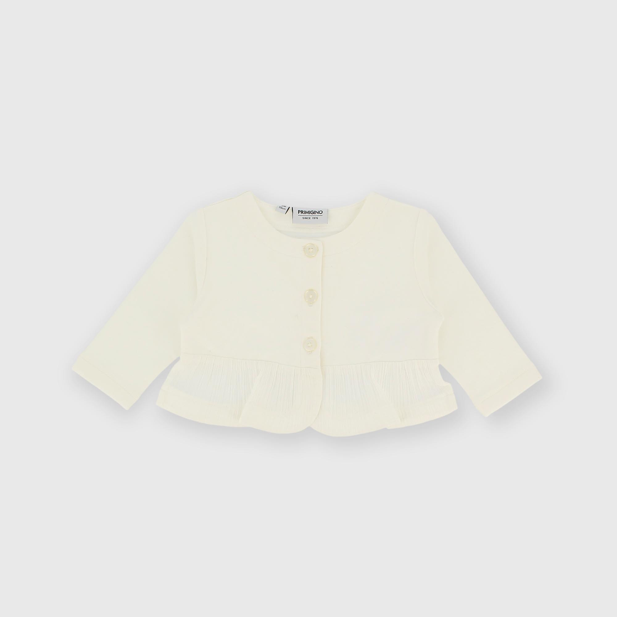 Pull avec fermeture éclair en sweat-shirt pour fillette blanc