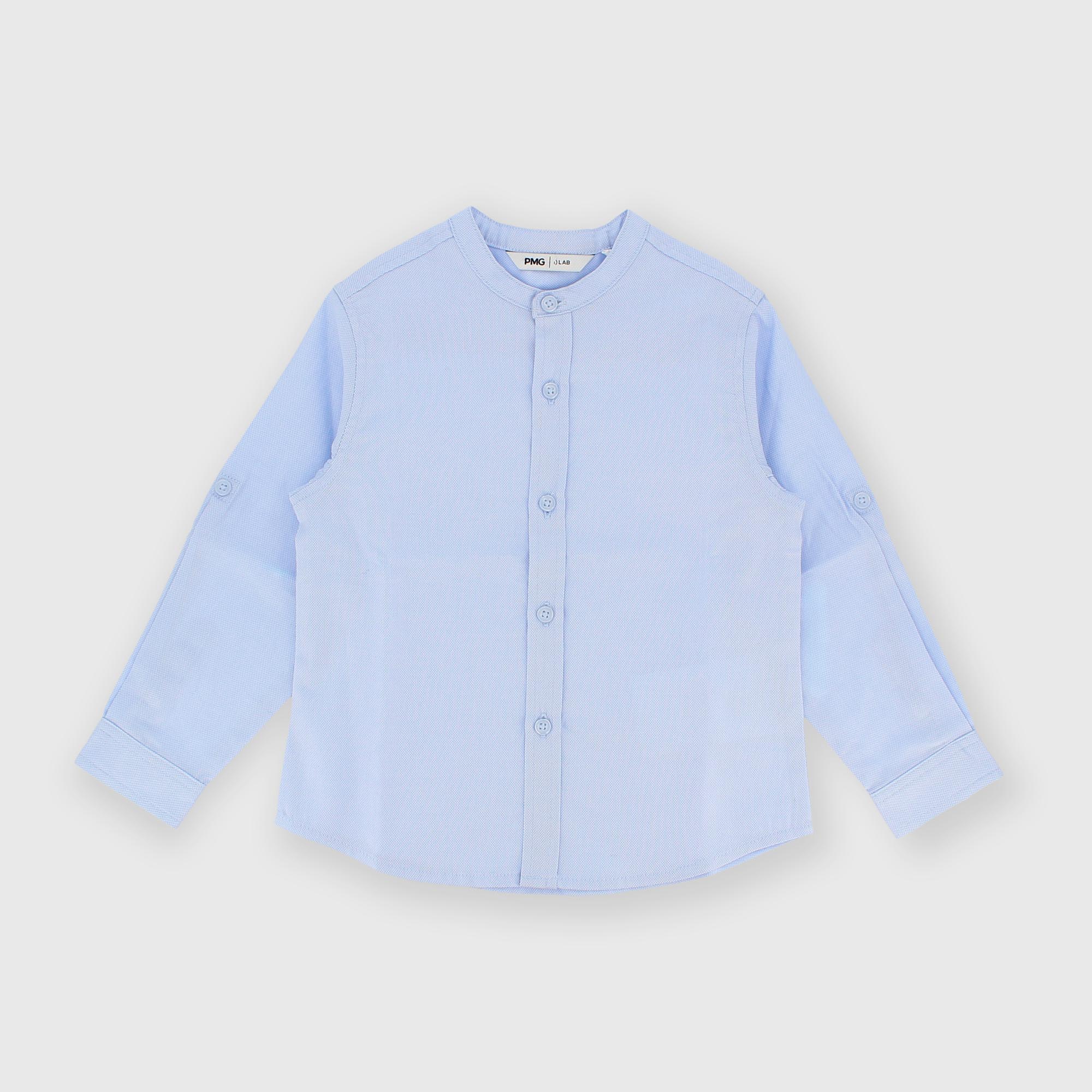 Camisa de algodón para niño azul