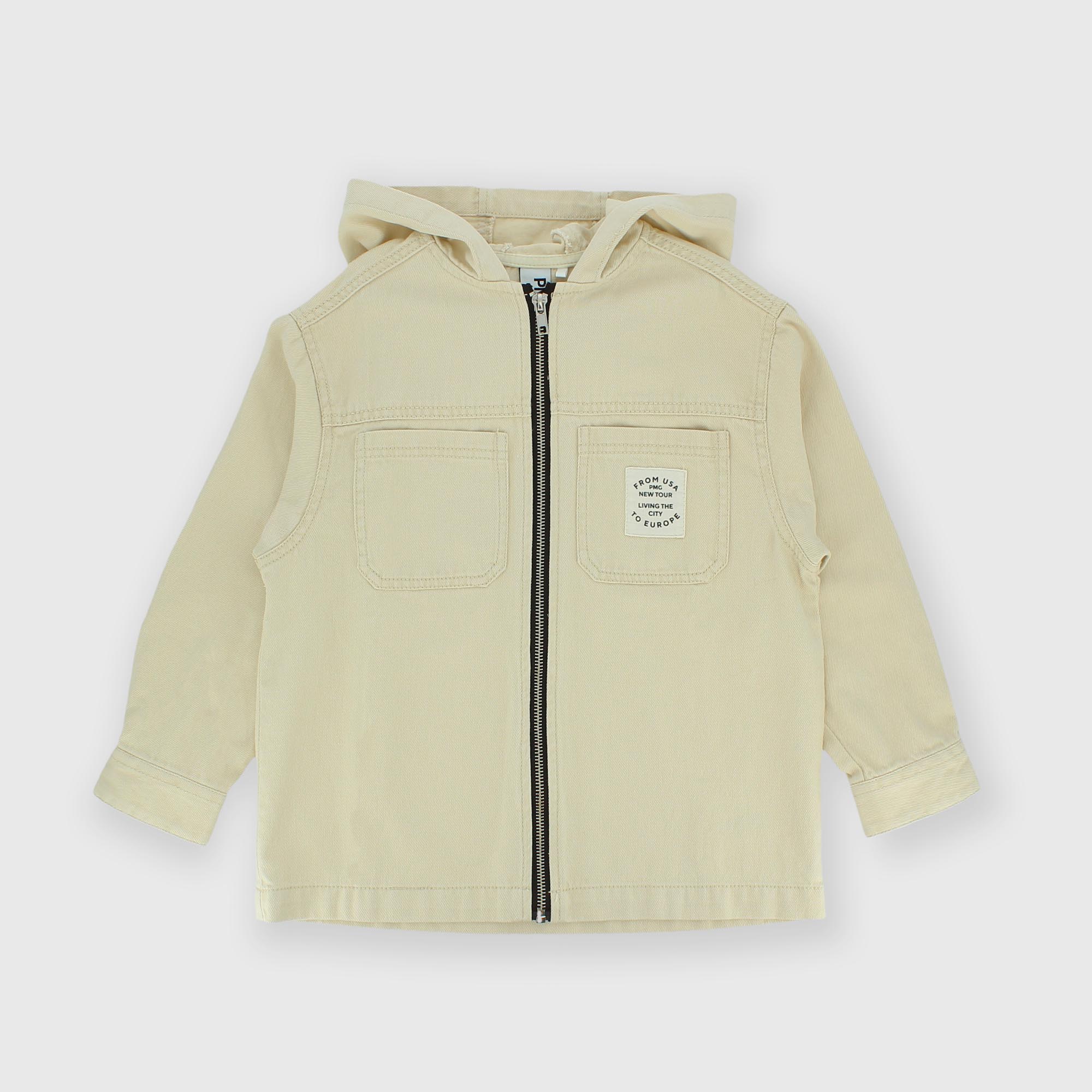 Chaqueta de algodón para niño beige