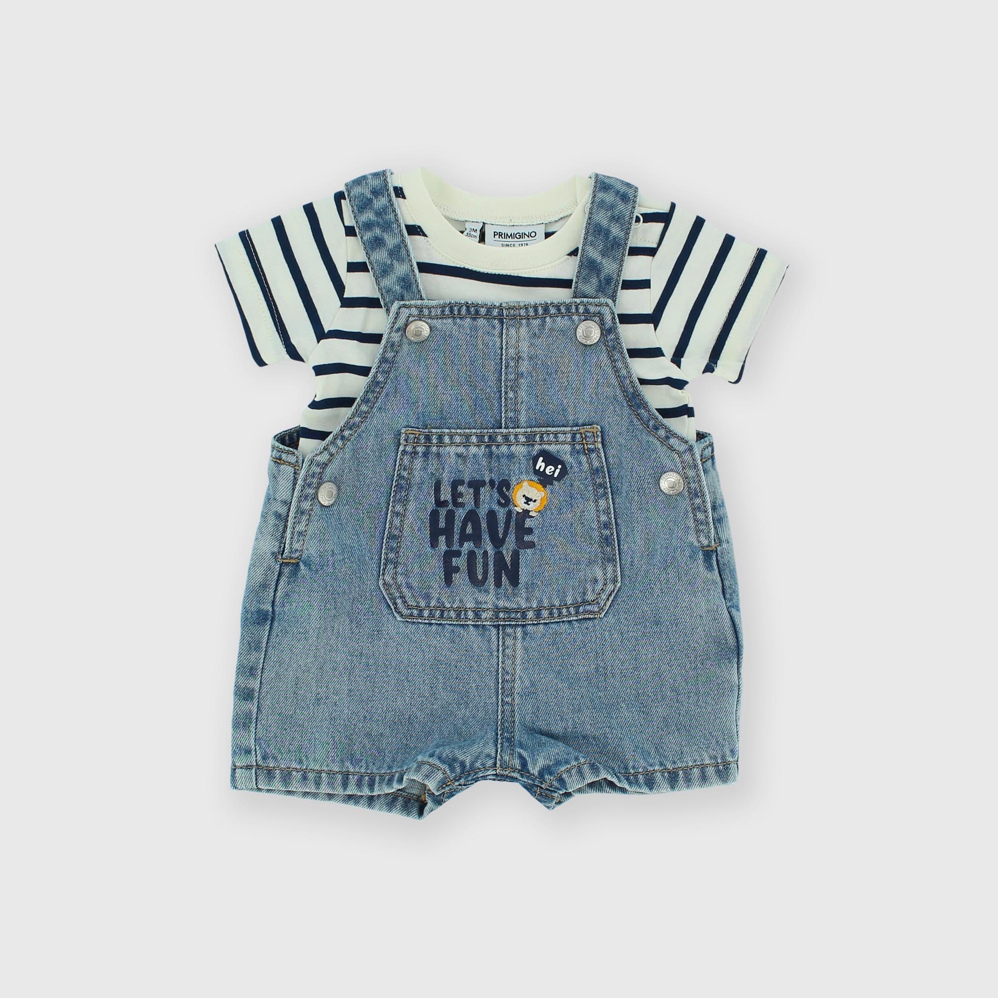 Джинсовый комбинезон для мальчика синий