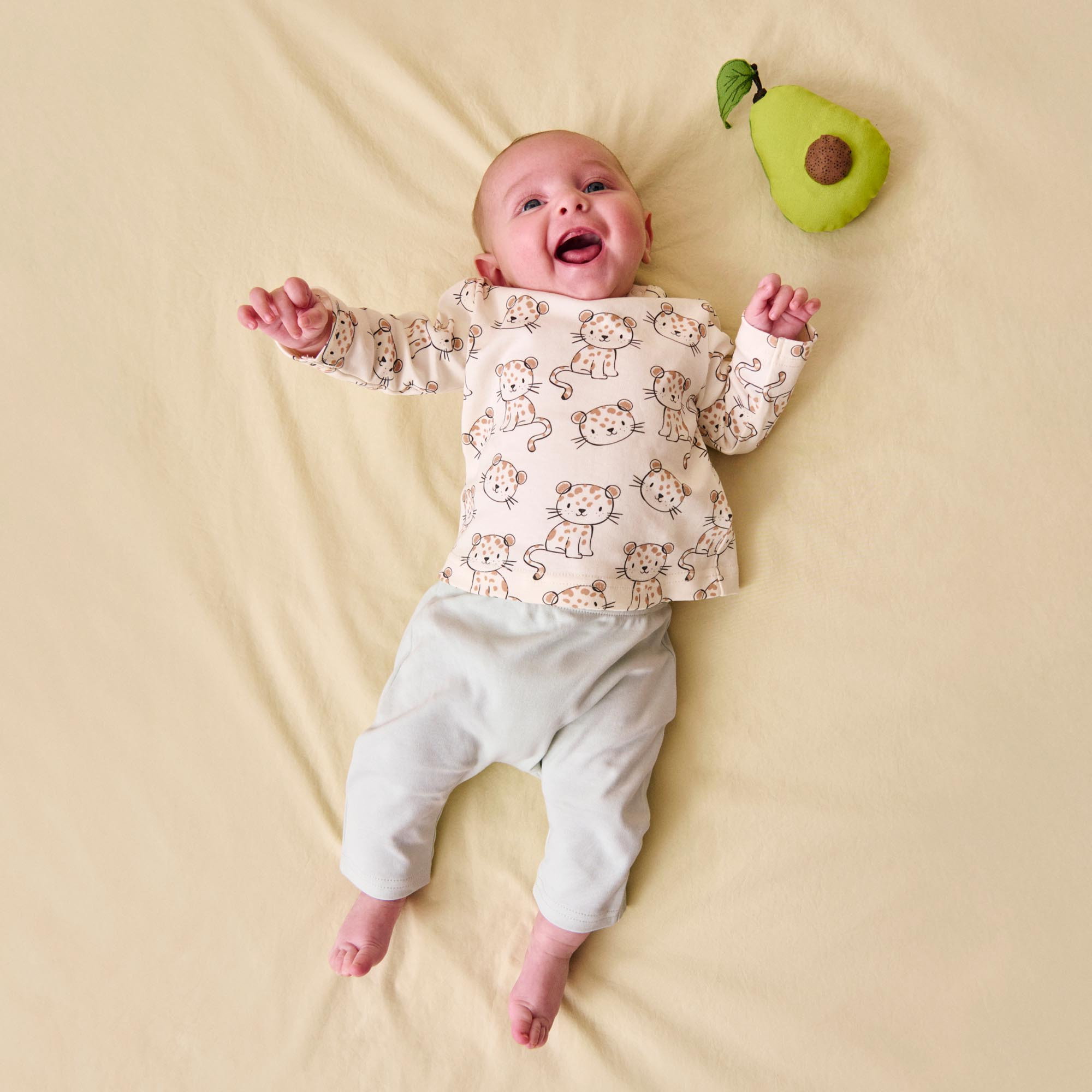 Cotton interlock matching set for boy white