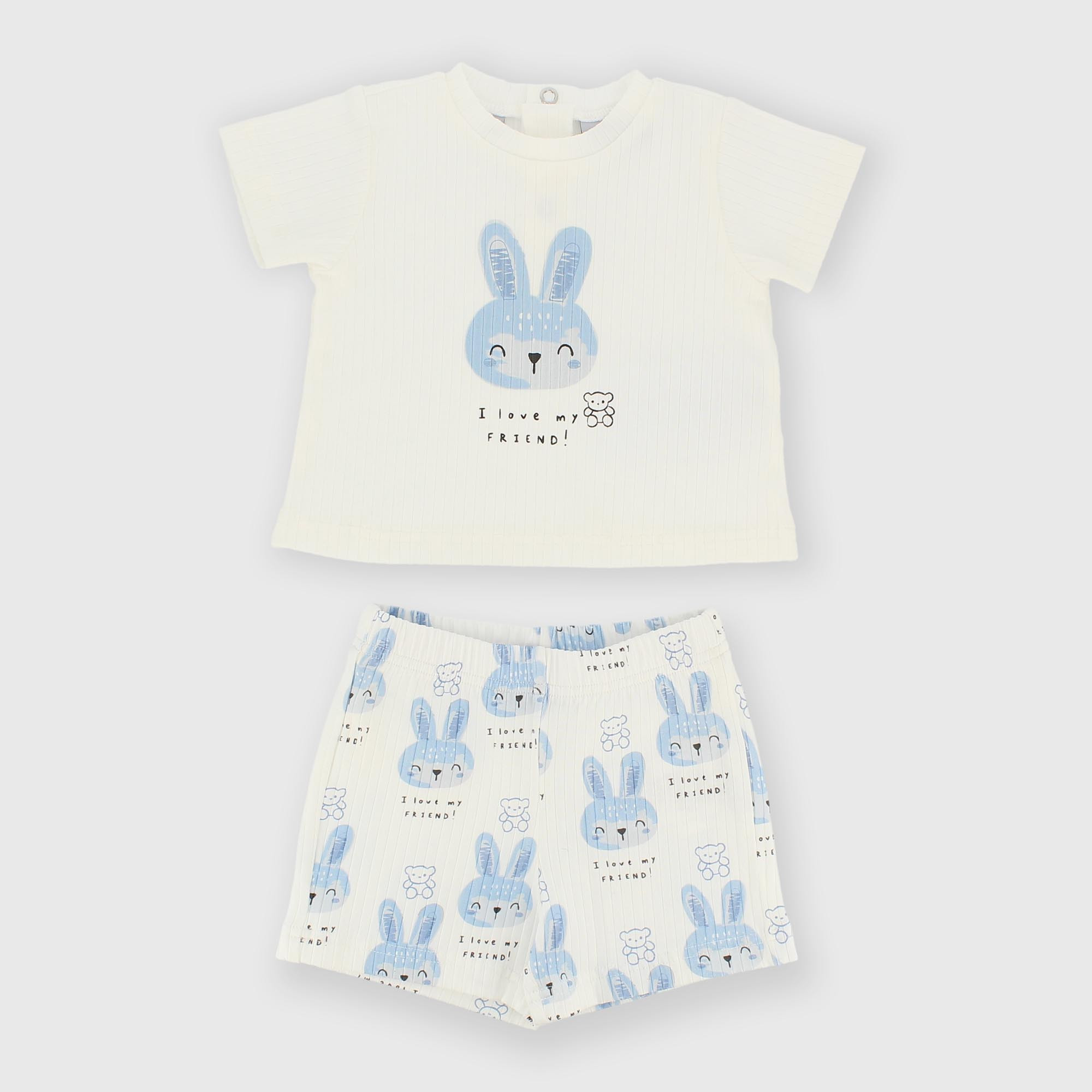 Белый комплект в рубчик для мальчиков