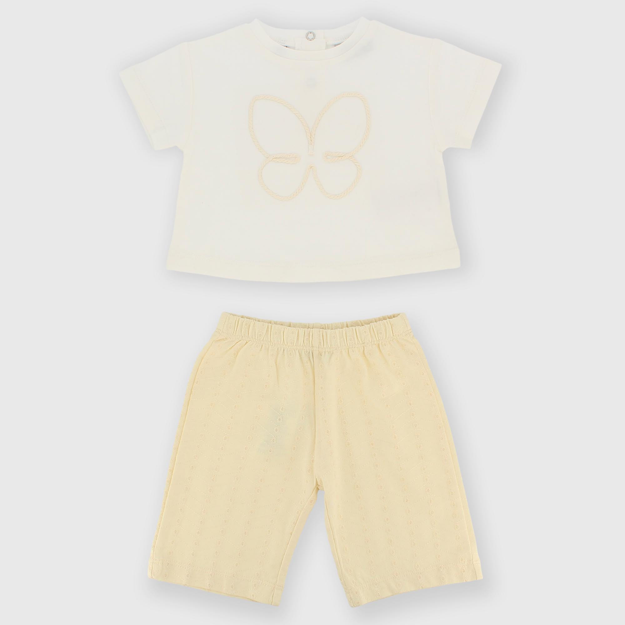 Kit assorti en jersey pour fillette blanc