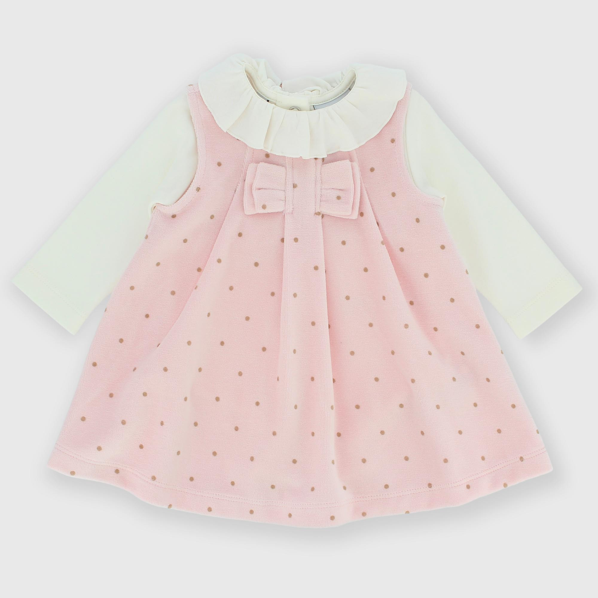 Robe en coton pour fillette rose