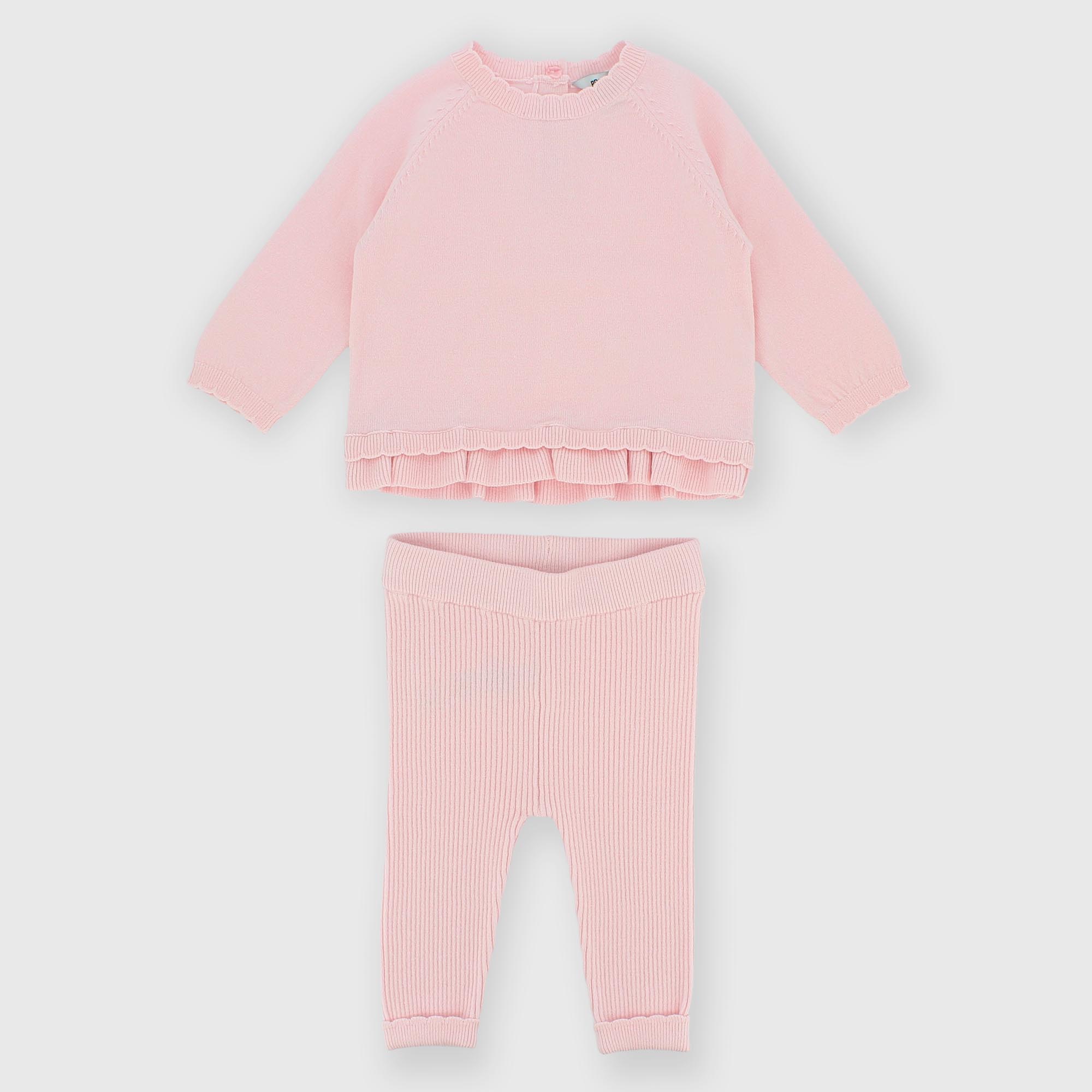 Kit assorti en coton pour fillette rose