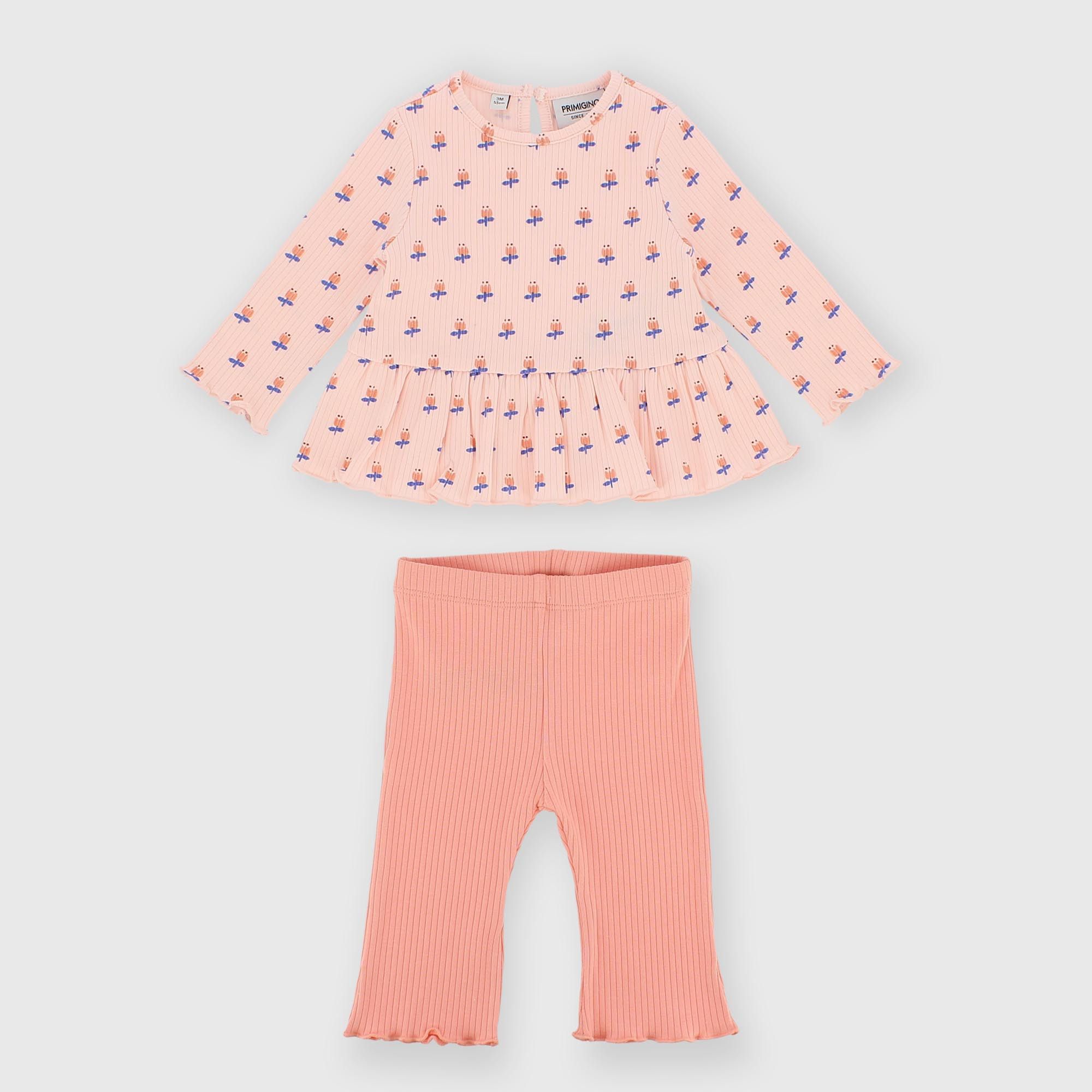 Kit assorti en côtelé pour fillette rose