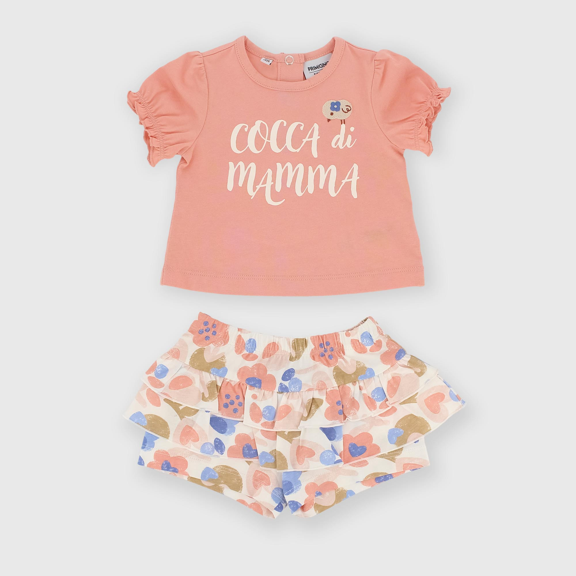 Kit assorti en jersey pour fillette rose