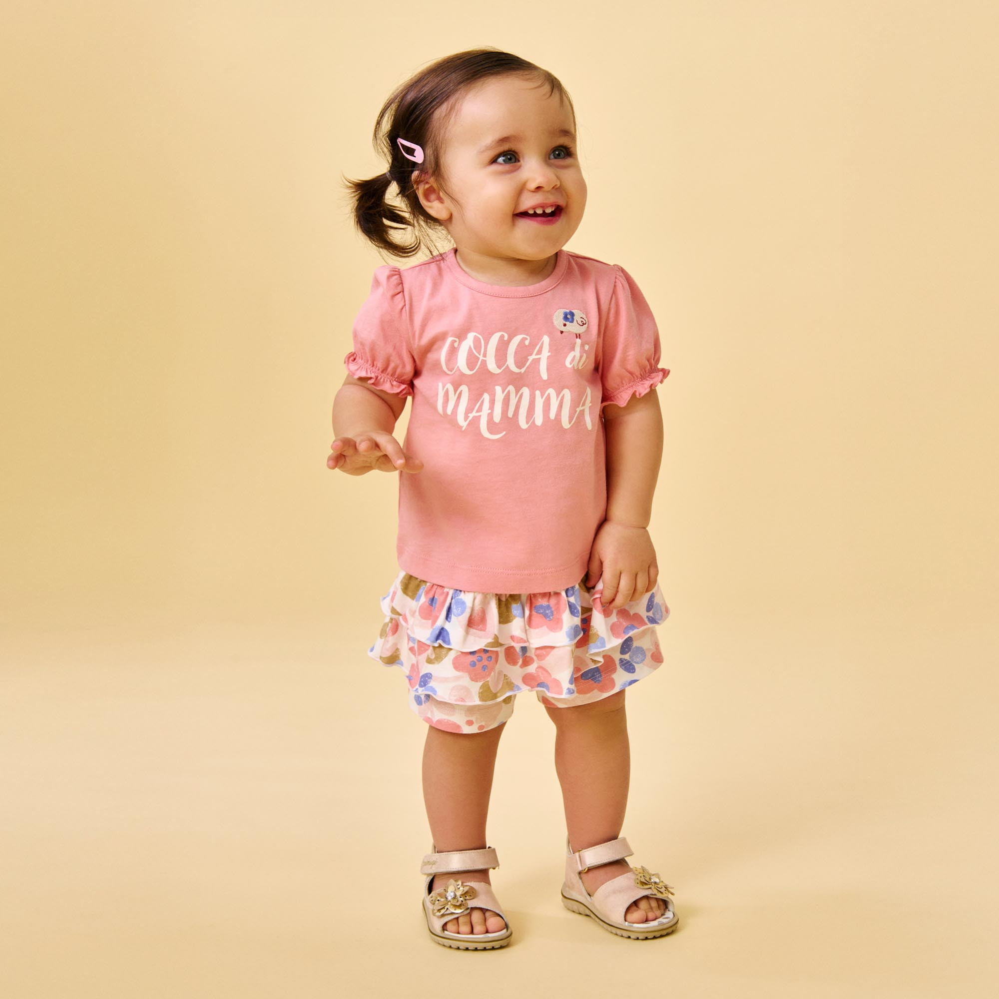 Conjunto combinado de jersey para niña rosa