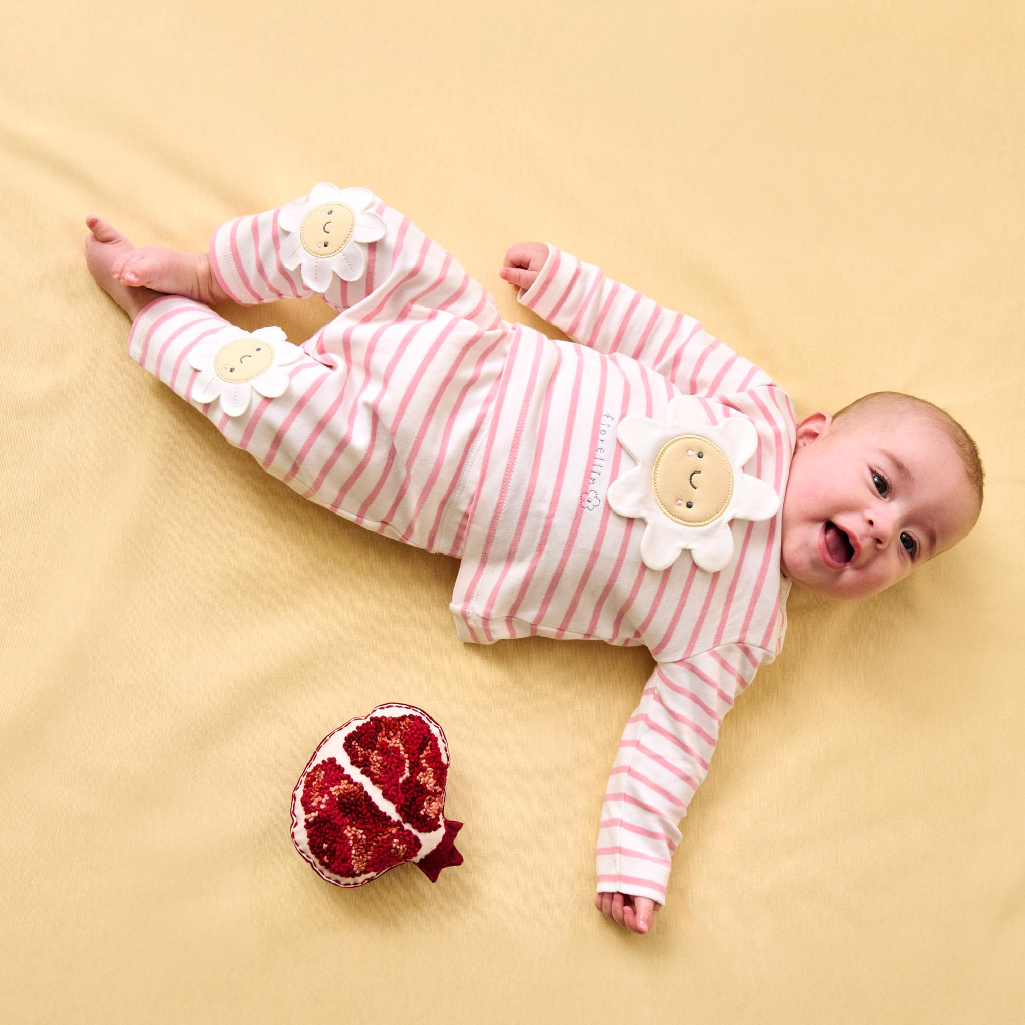 Conjunto combinado de algodón interlock para niña blanco