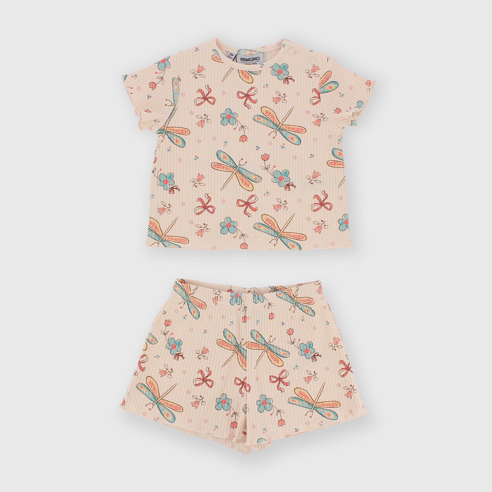 Kit assorti en côtelé pour fillette rose