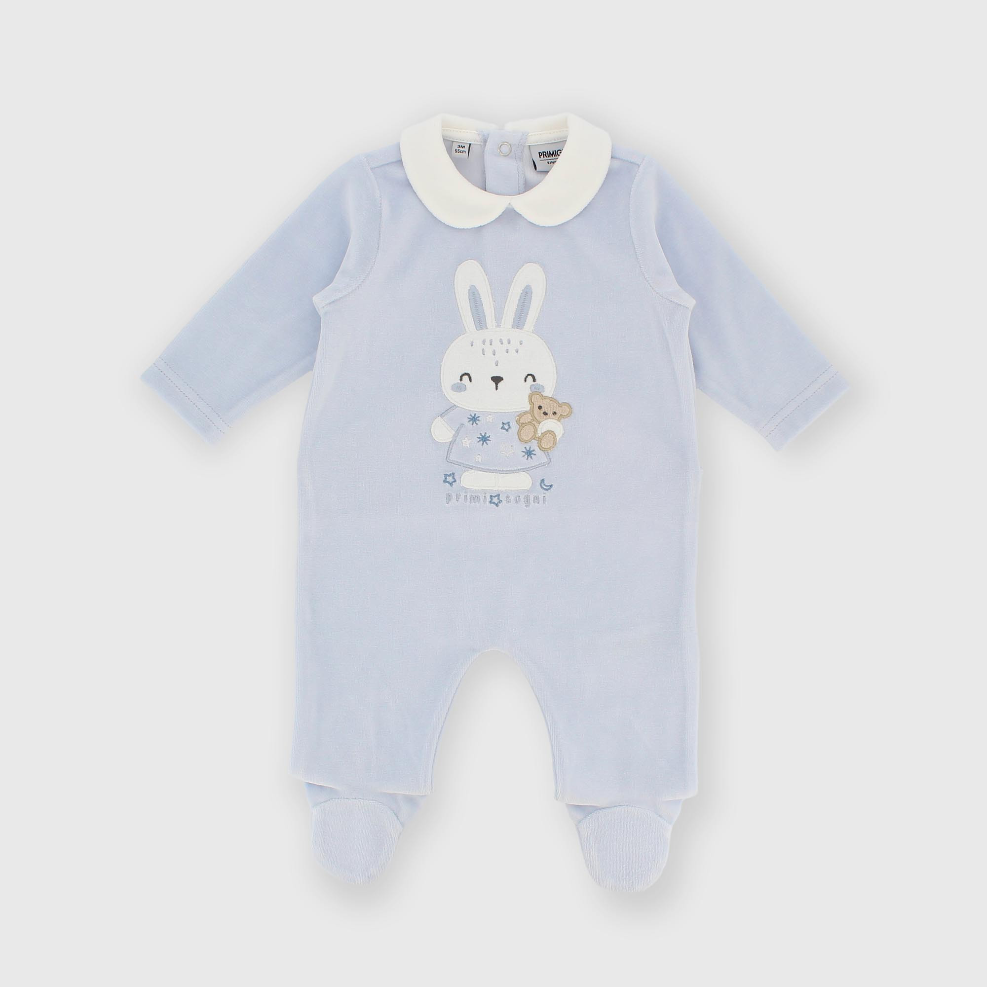 Комбинезон из велюра для мальчика голубой