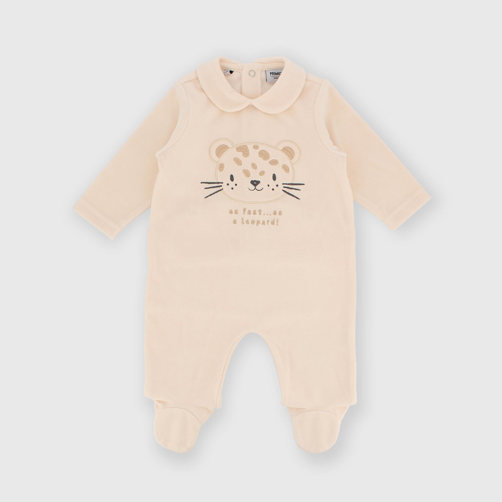 Комбинезон из велюра для мальчика белый