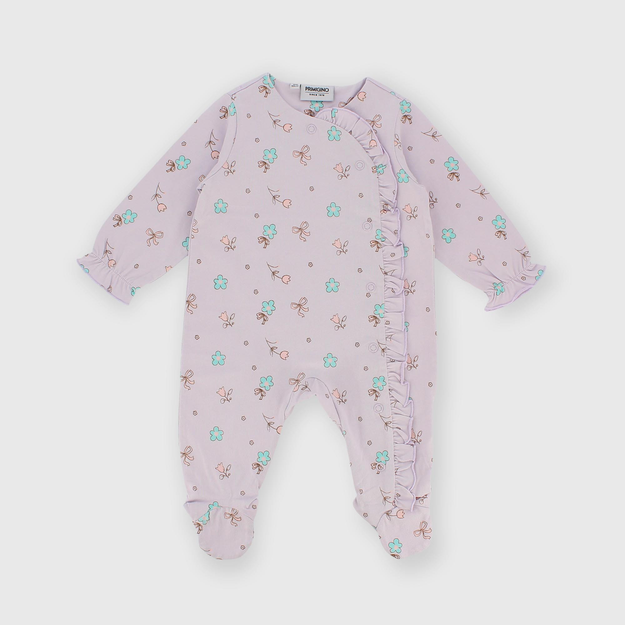 Barboteuse en jersey pour fillette violet