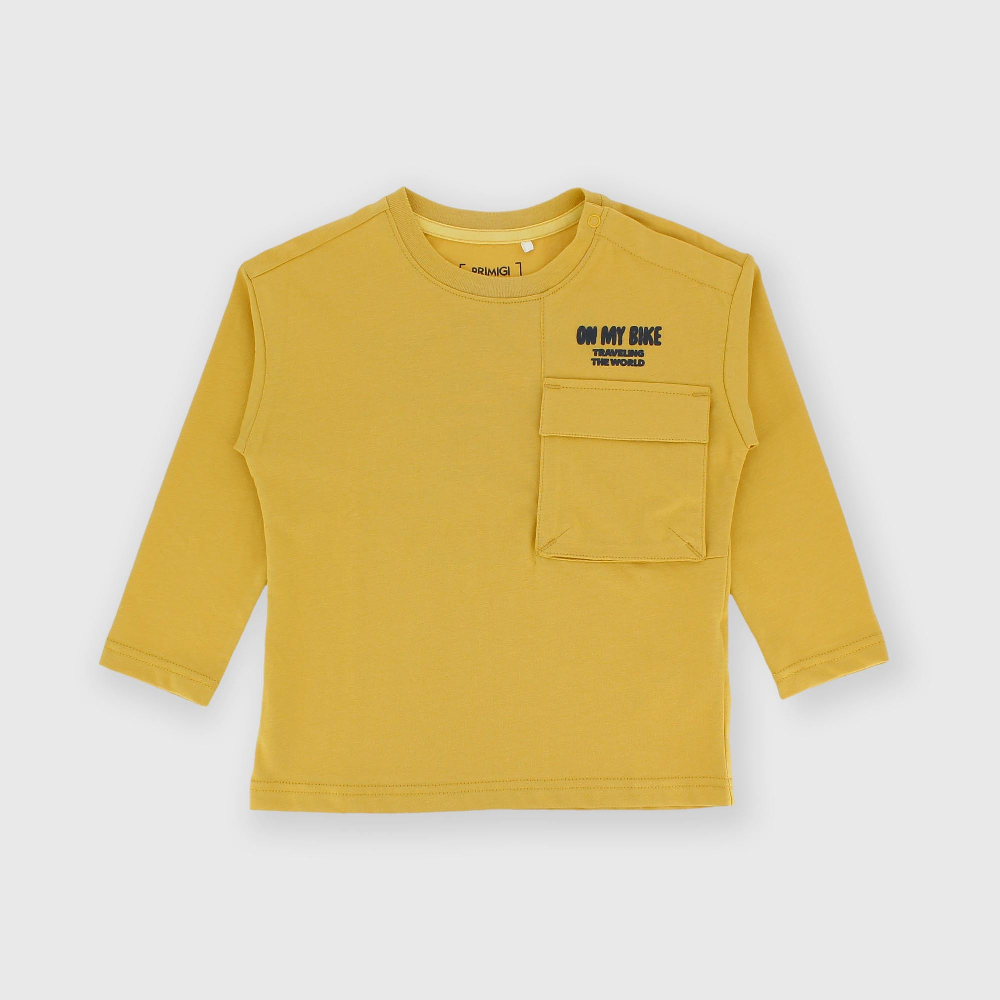 Camiseta con mangas largas de jersey para niño amarillo