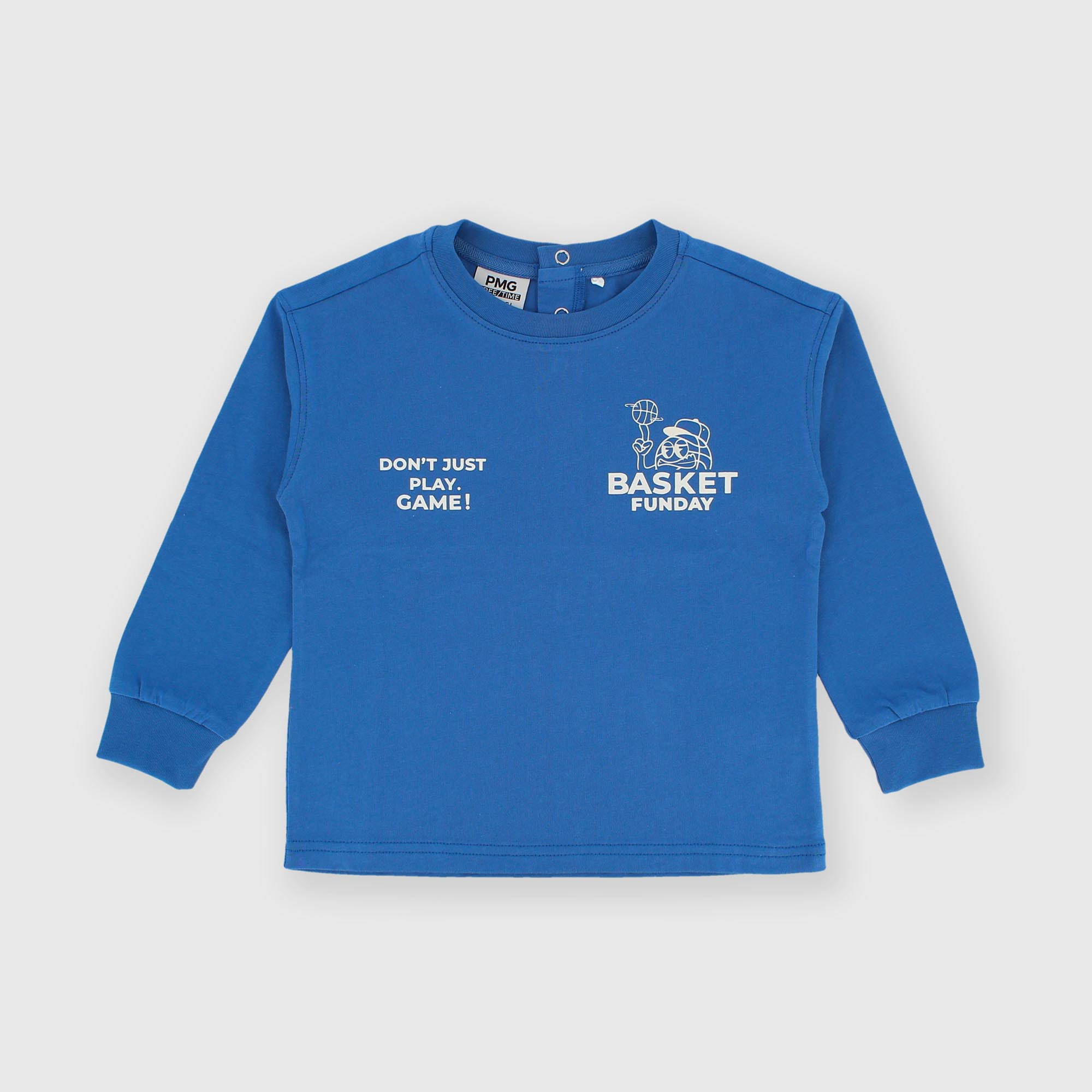 Camiseta con mangas largas de jersey para niño azul