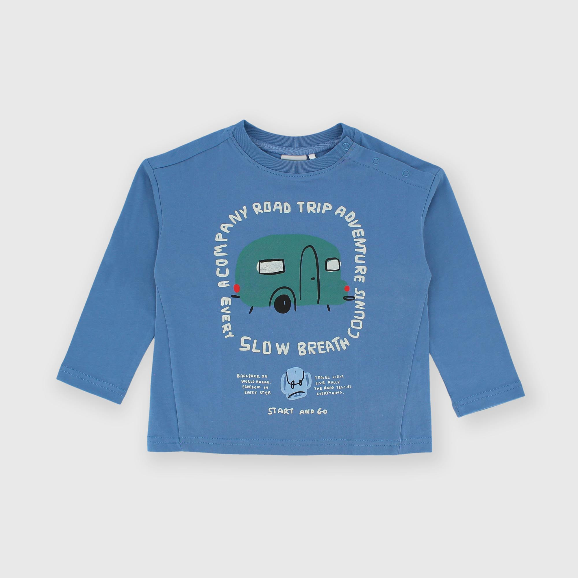 Лонгслив из джерси для мальчика синий