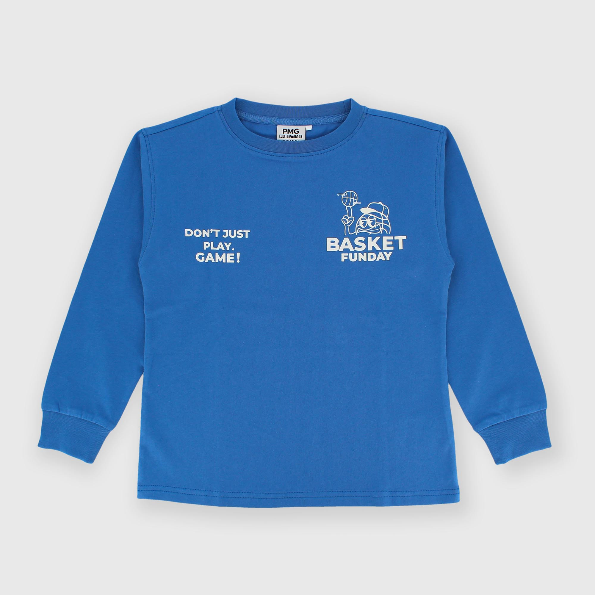 Camiseta con mangas largas de jersey para niño azul