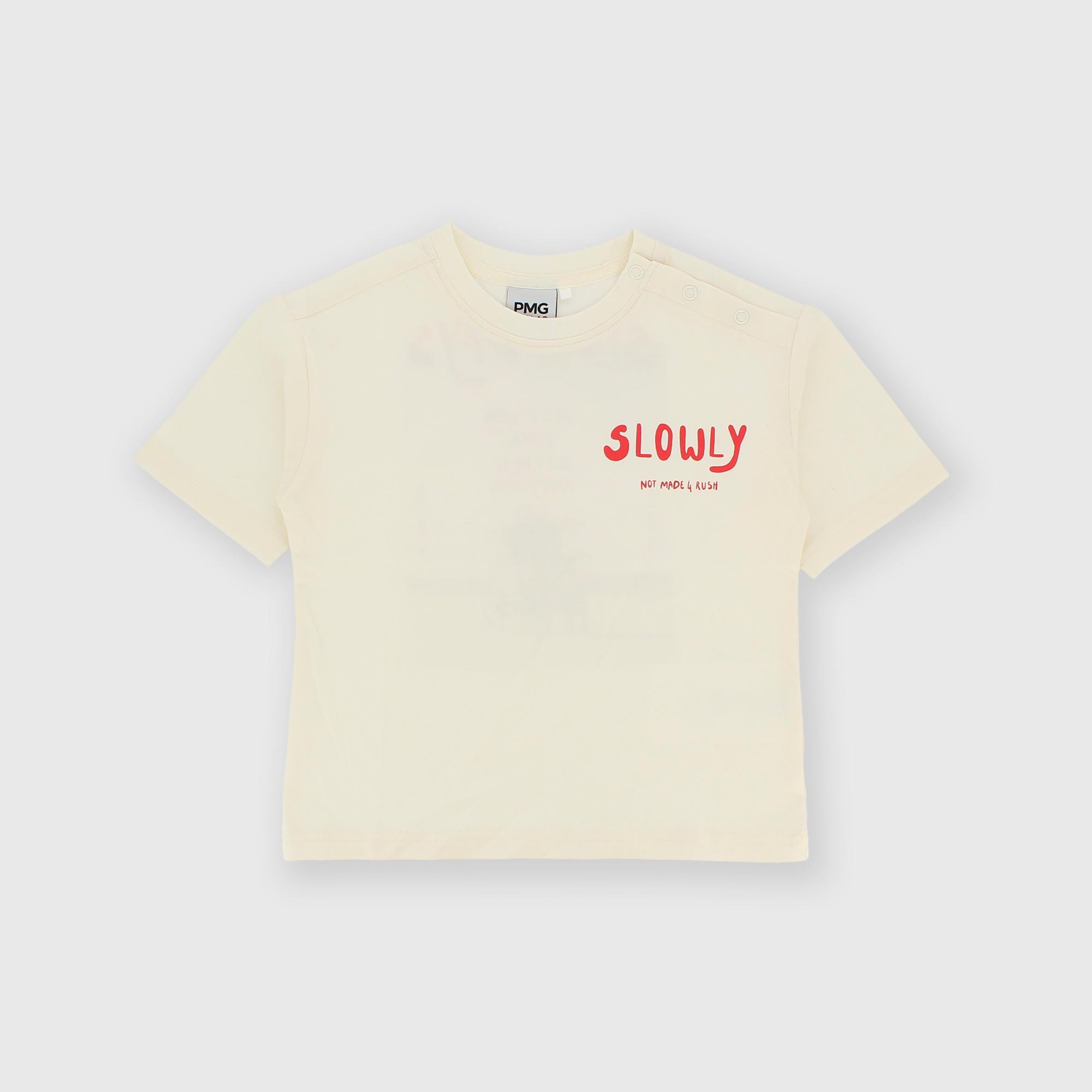 Бежевая трикотажная футболка для мальчиков