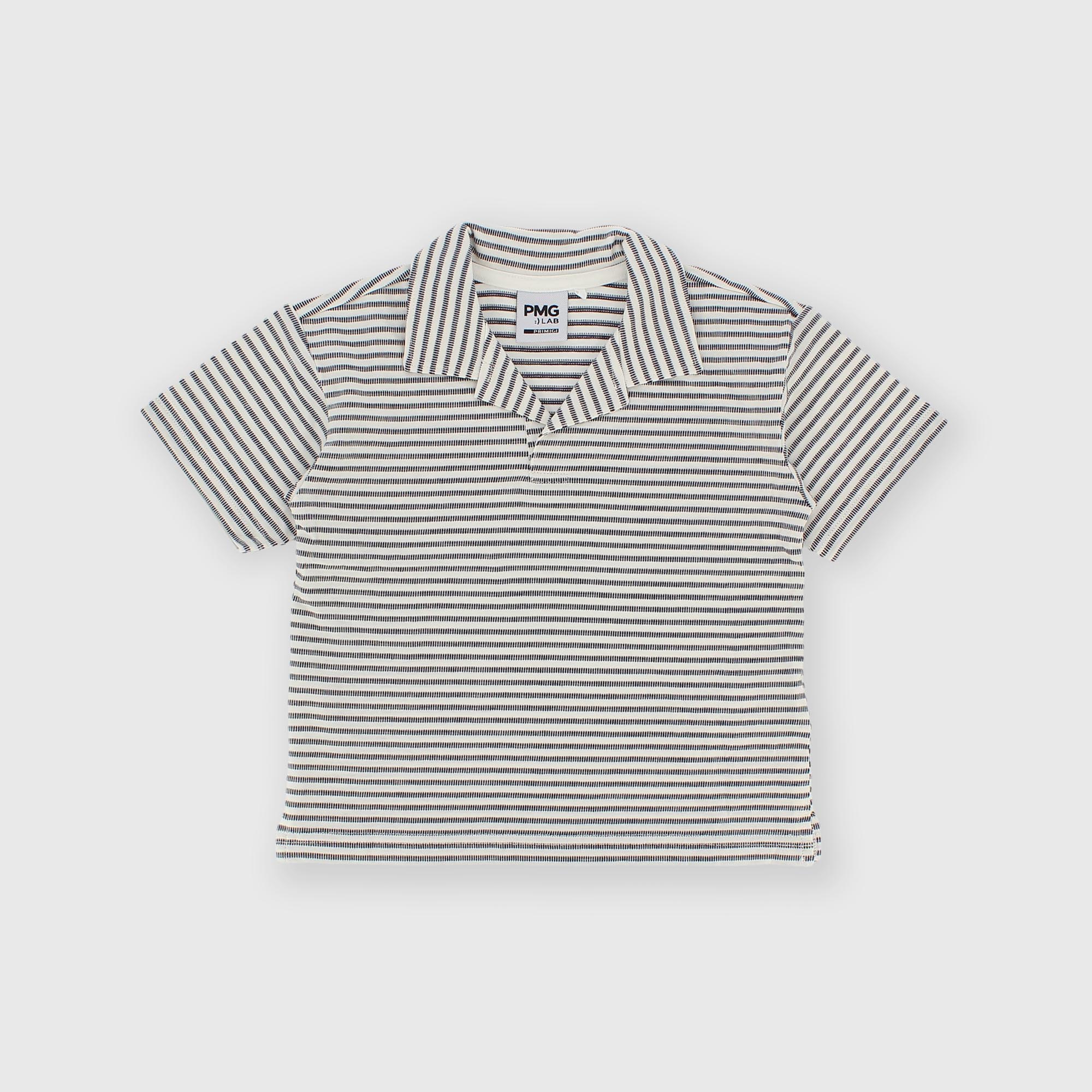 Синяя трикотажная футболка-поло для мальчиков