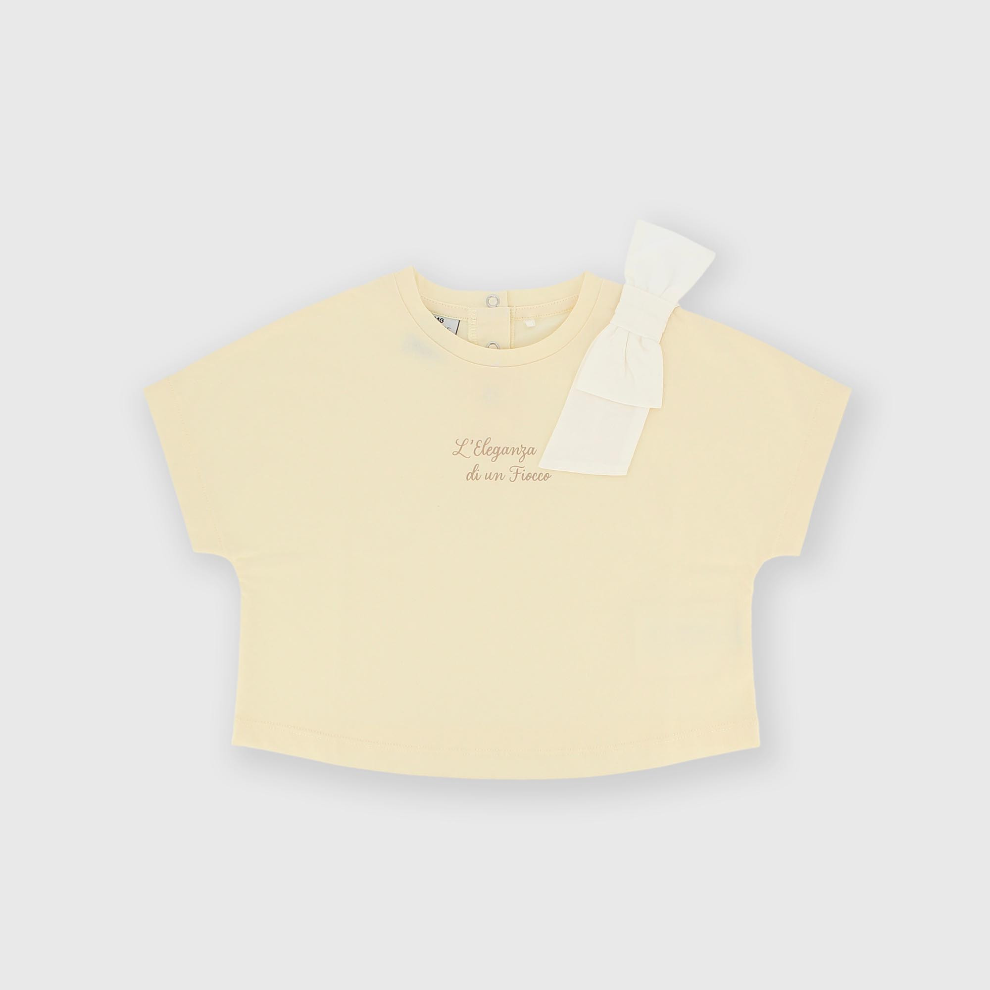 Camiseta de jersey para niña beige
