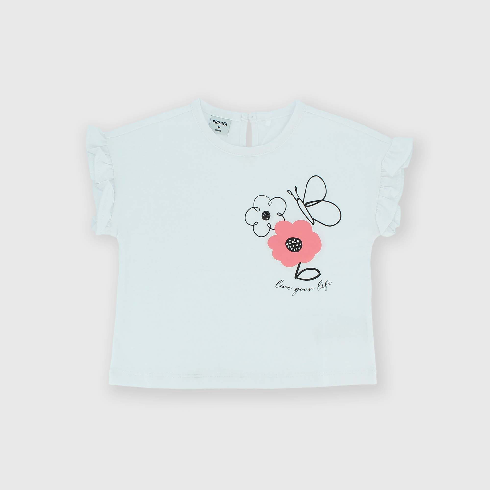 Camiseta de jersey para niña blanco