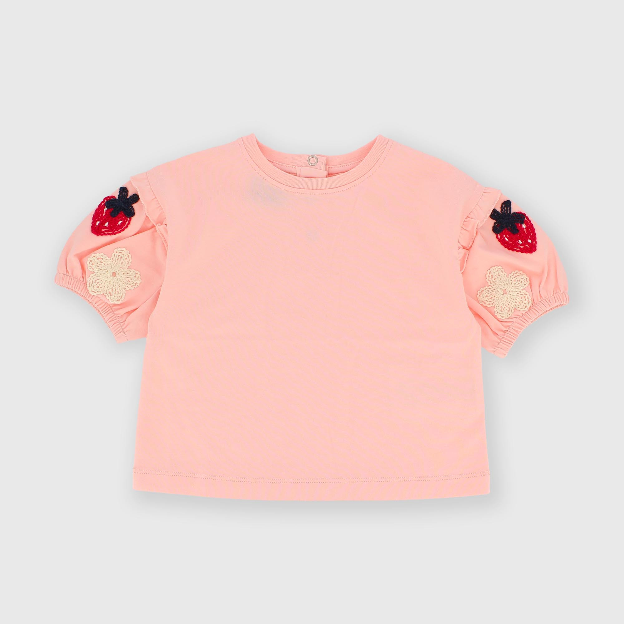 Camiseta de jersey para niña rosa