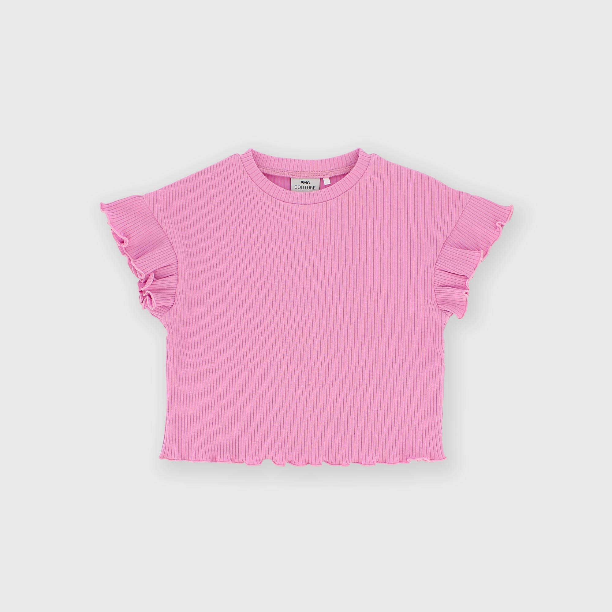 Camiseta de pana para niña rosa