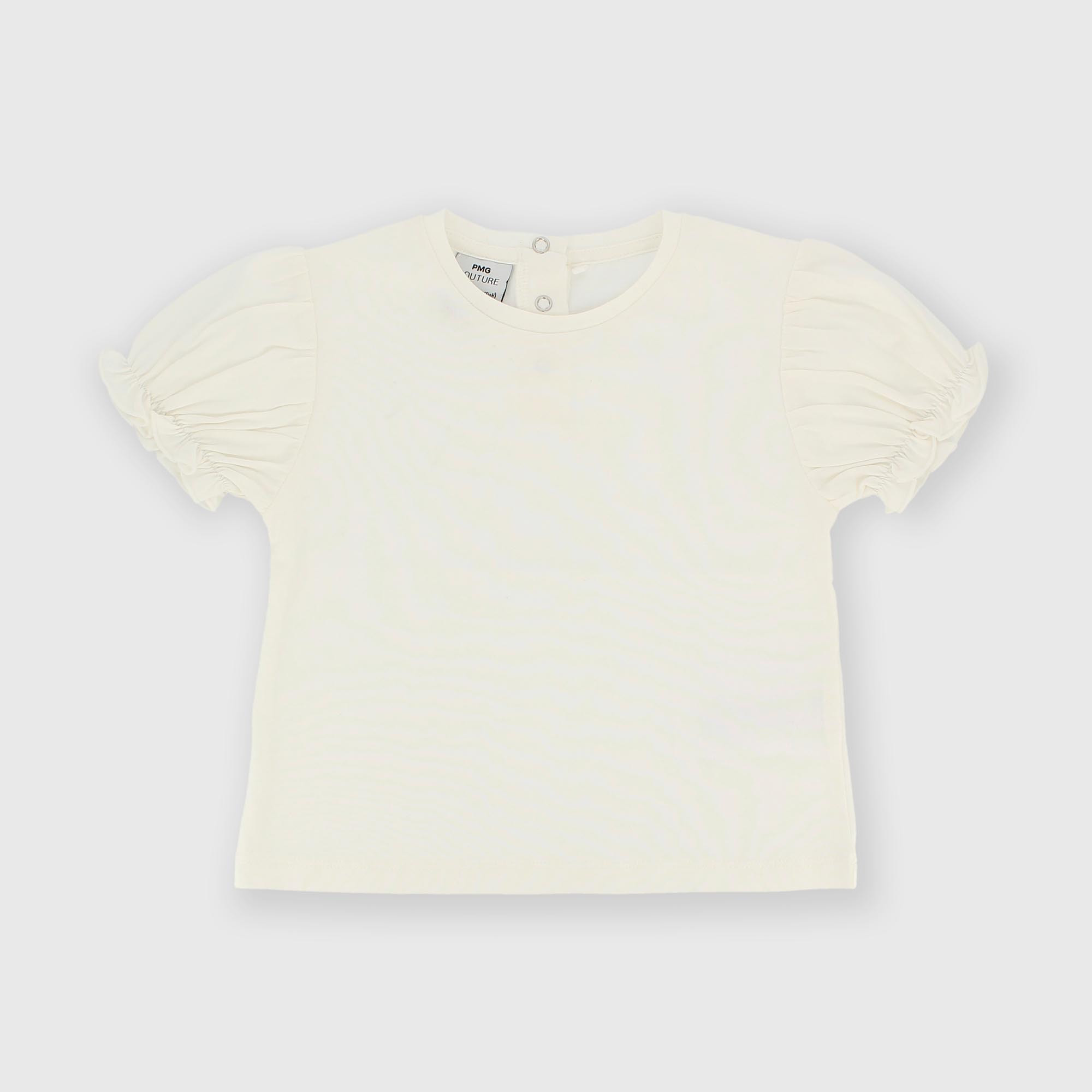 Camiseta de jersey para niña blanco