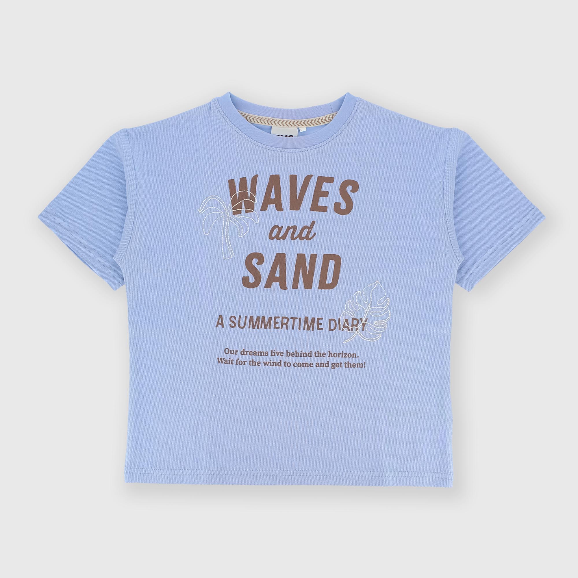 Поло из хлопкового пике для мальчика синяя