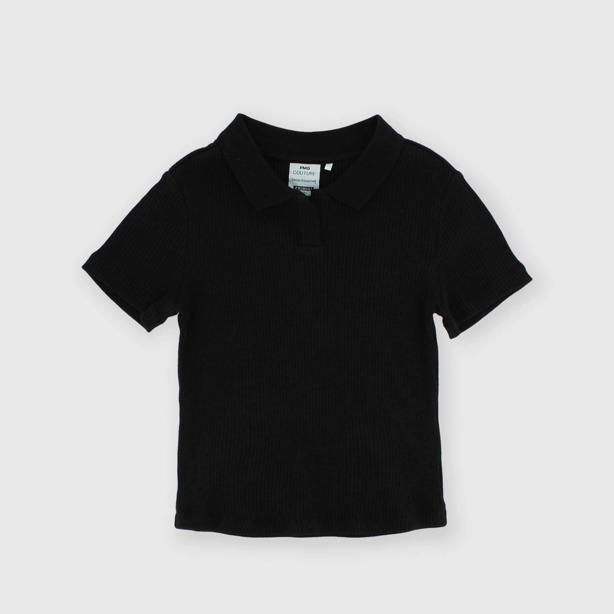 Polo de pana para niña negro