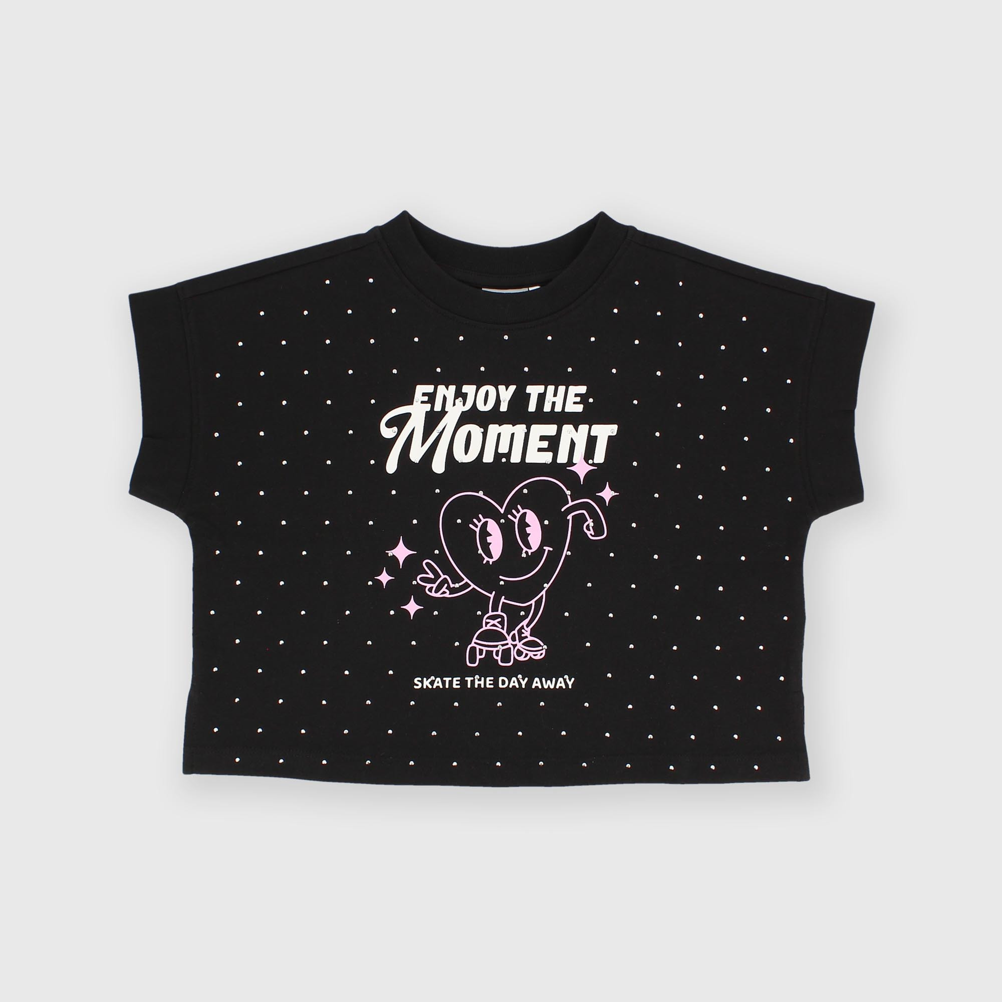 Camiseta de jersey para niña negro