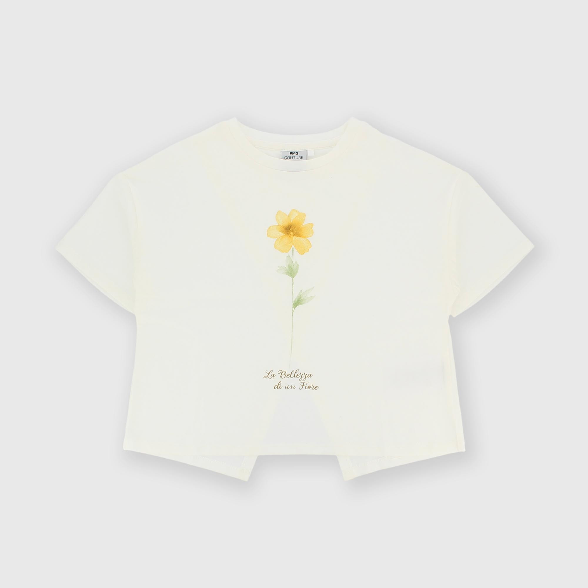 Camiseta de jersey para niña blanco