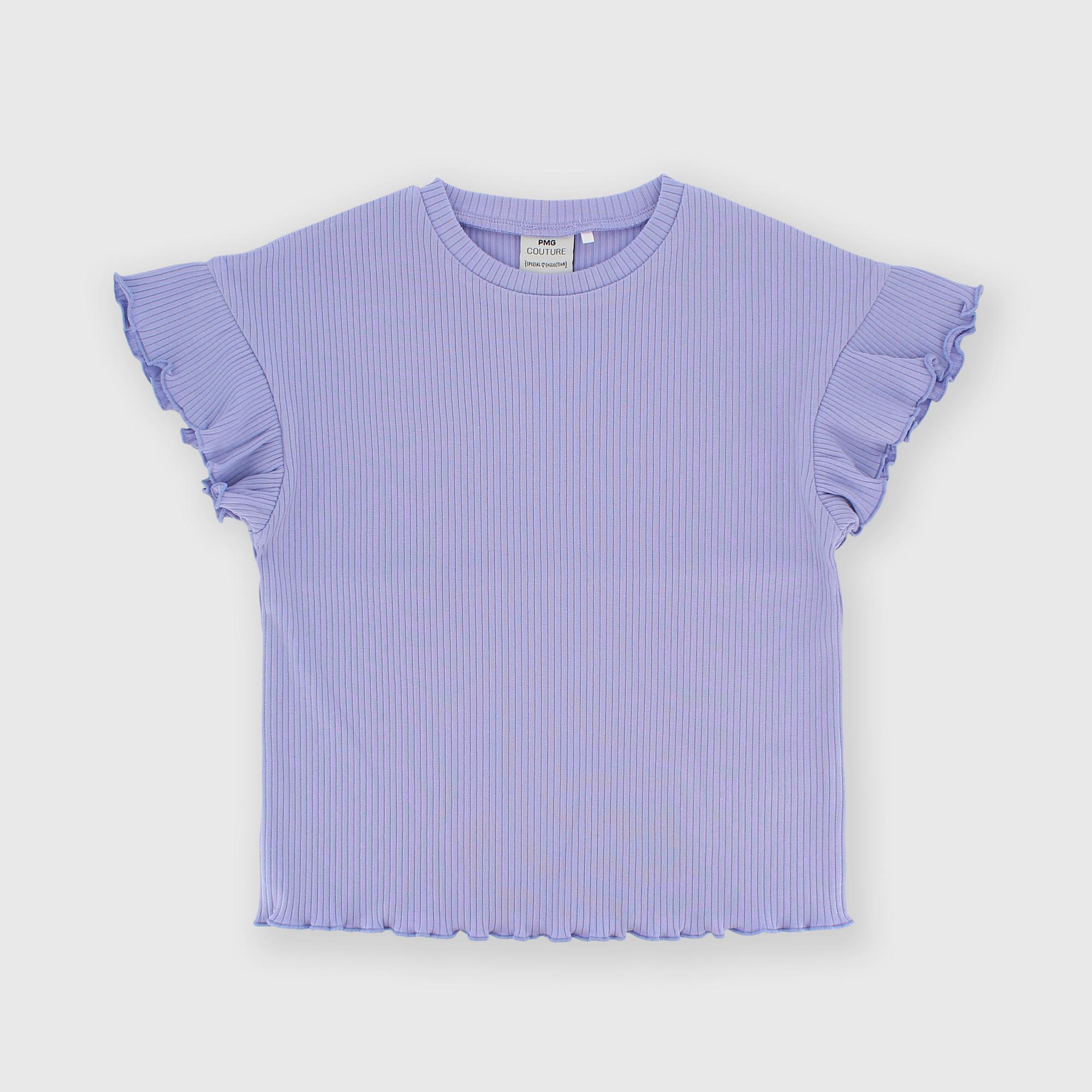 Camiseta de pana para niña morado