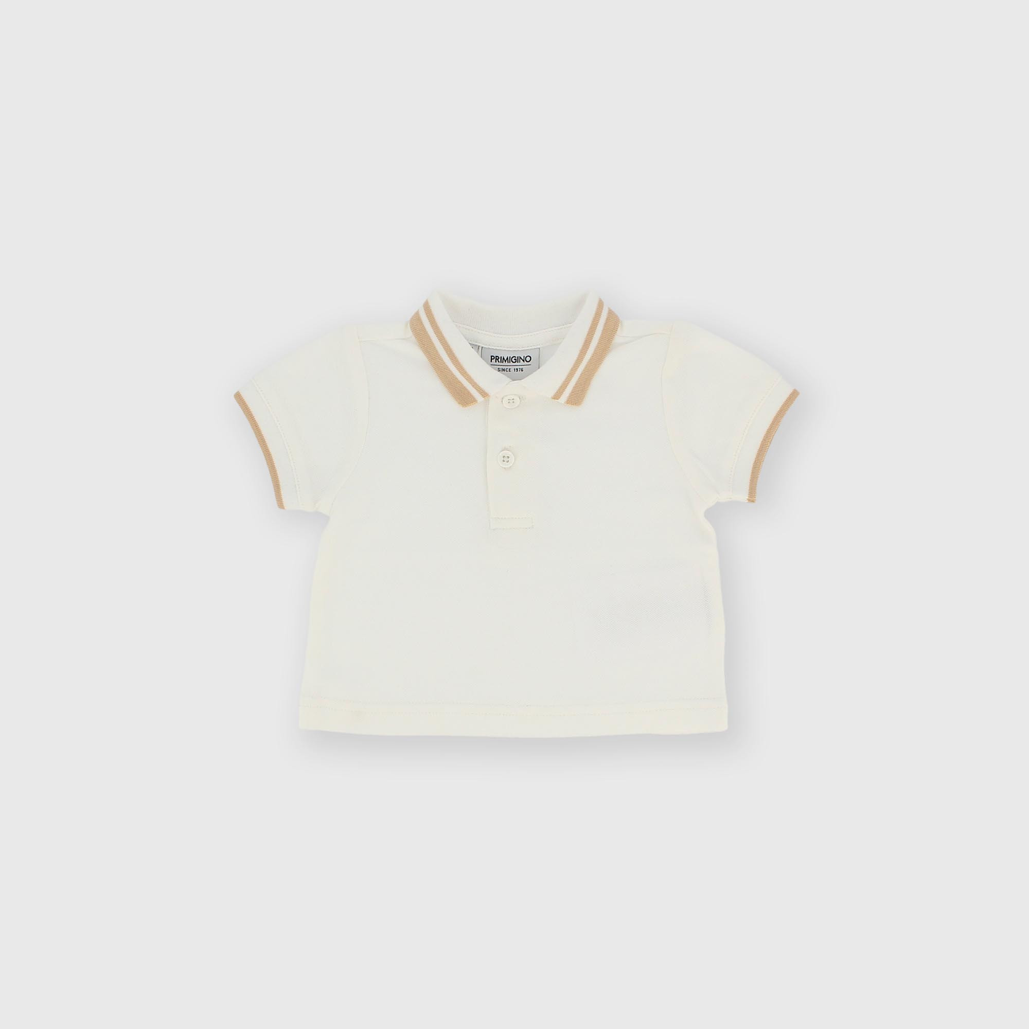 Поло из хлопка пике для мальчика белое