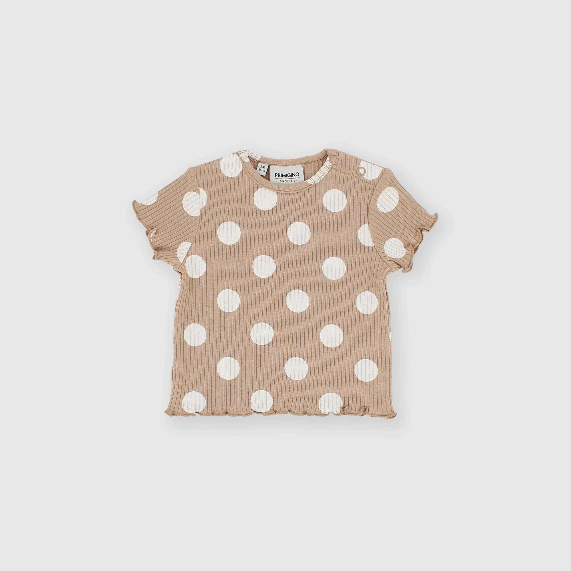 T-shirt en côtelé pour fillette beige