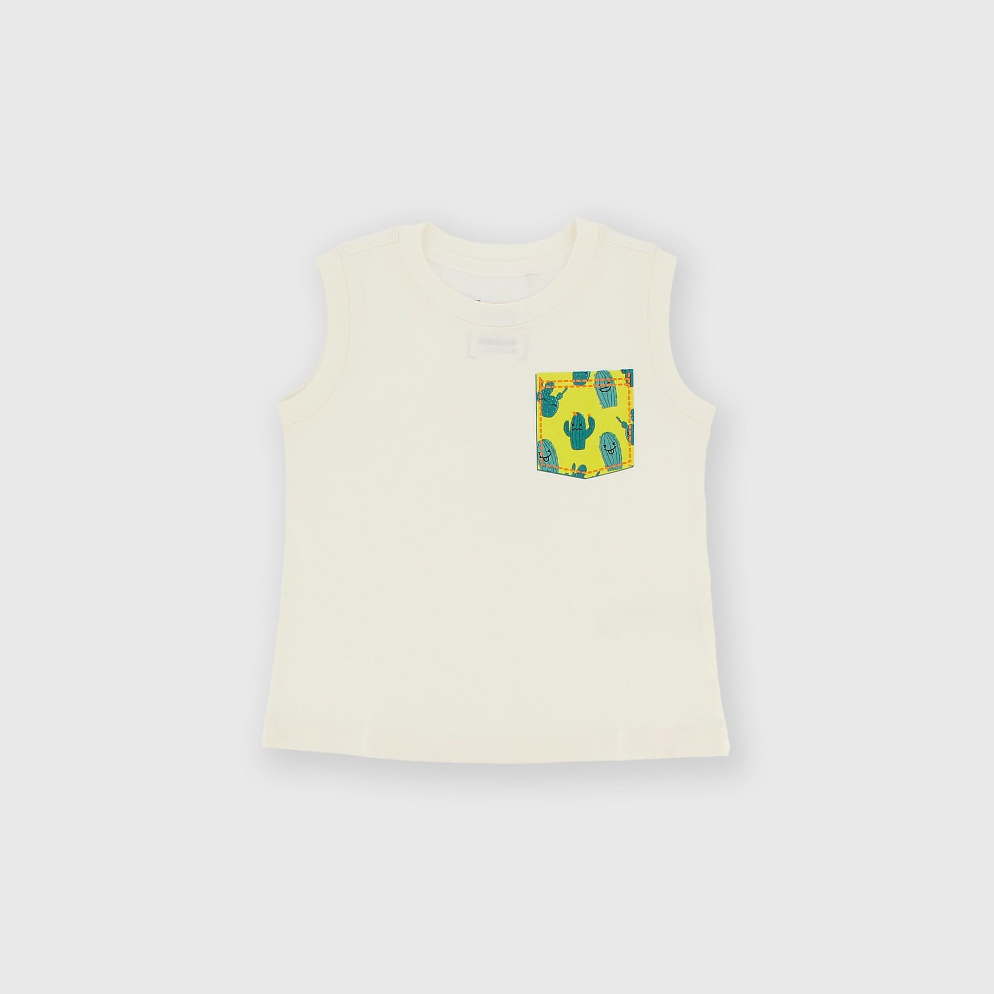 Camiseta de tirantes de jersey para niño blanco