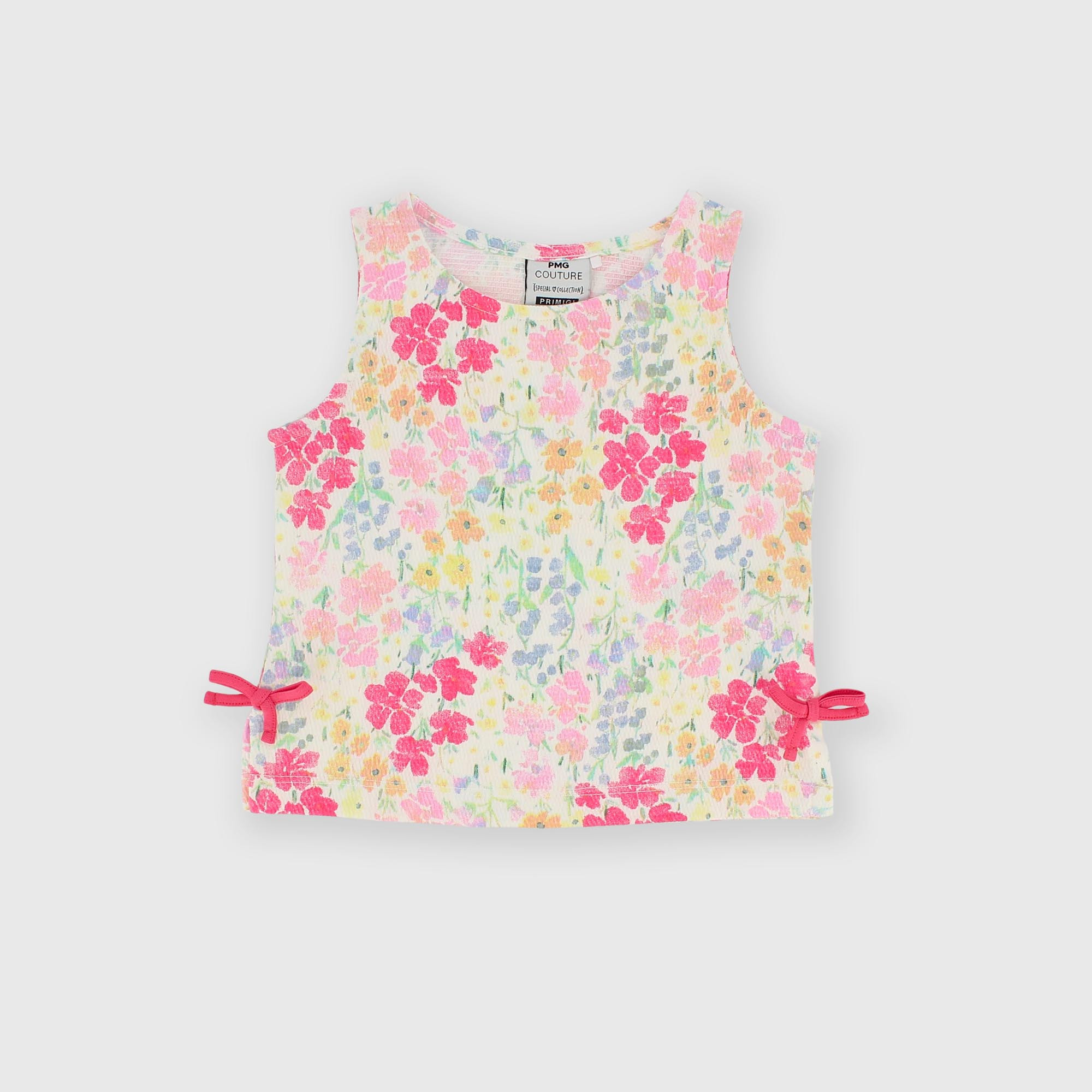 Camiseta de tirantes de jersey para niña rosa