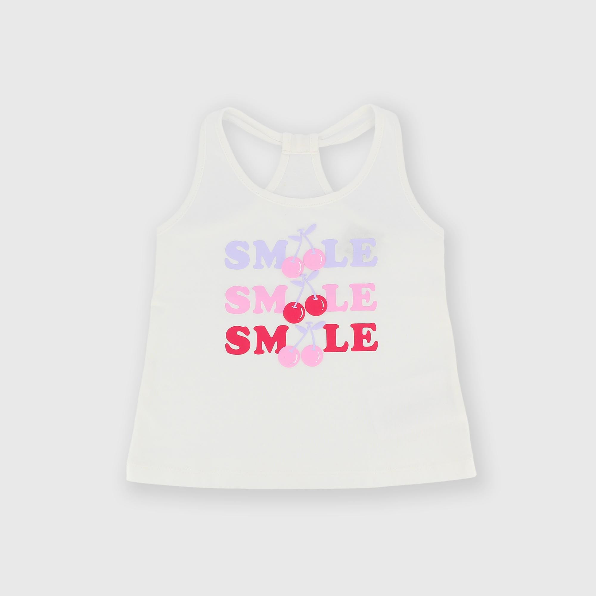 Camiseta de tirantes de jersey para niña blanco