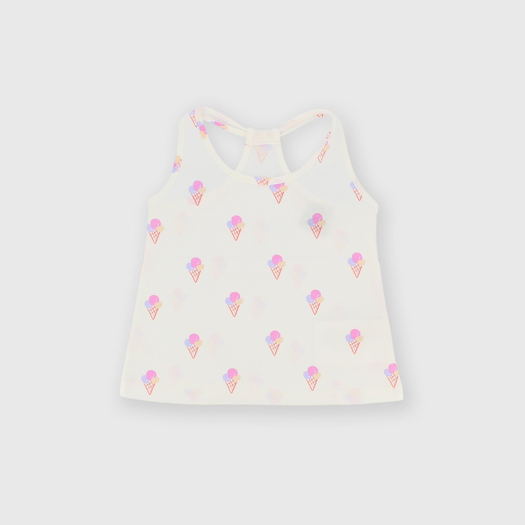 Camiseta de tirantes de jersey para niña blanco