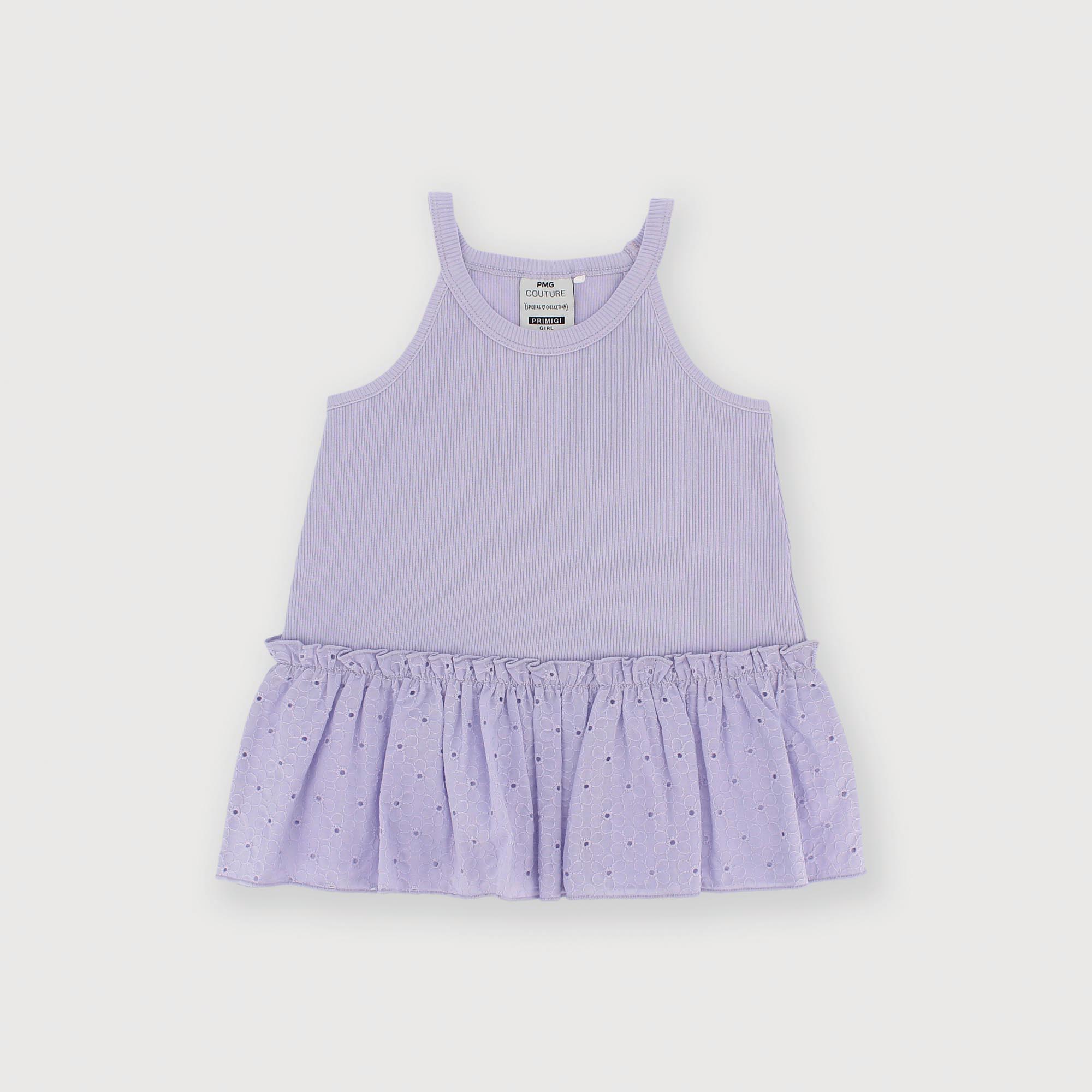 Maillot en côtelé pour fillette violet