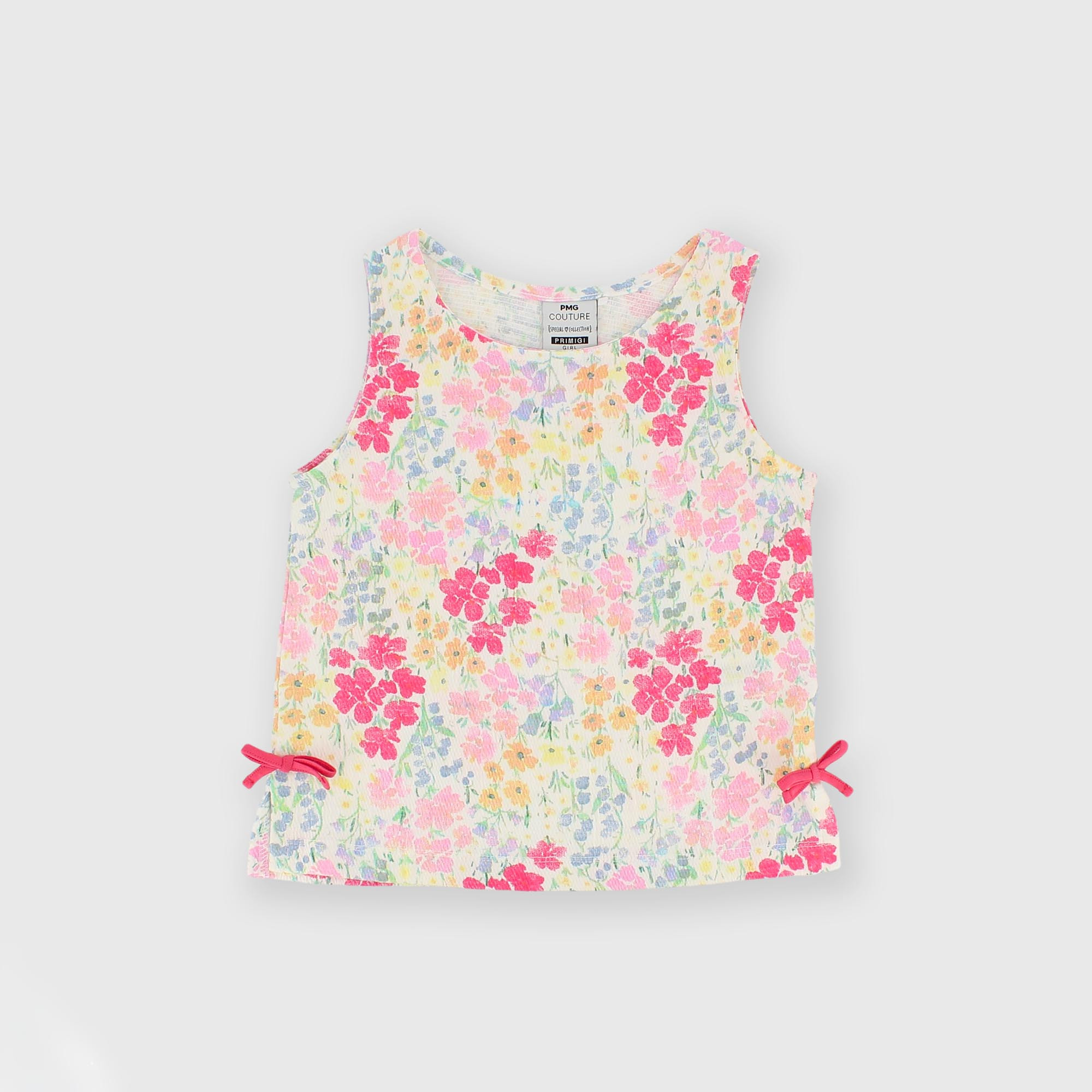 Camiseta de tirantes de jersey para niña rosa