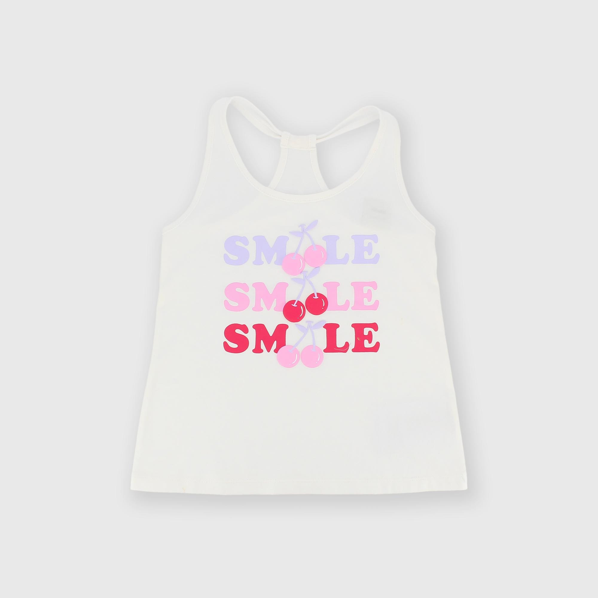 Camiseta de tirantes de jersey para niña blanco