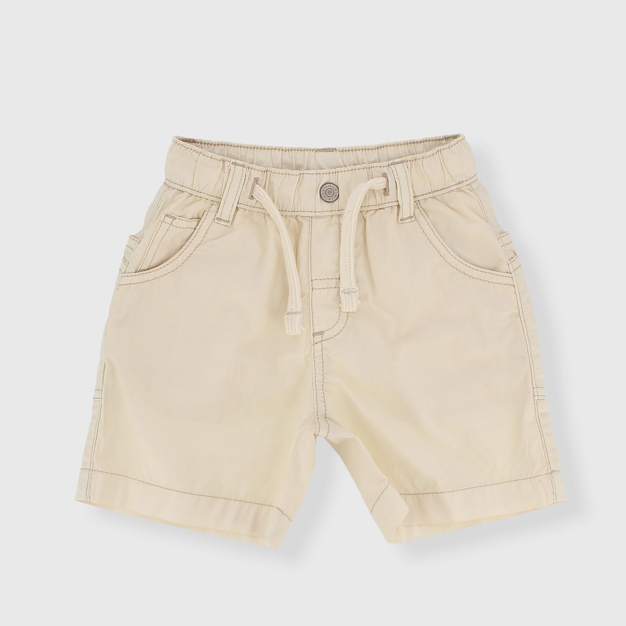 Pantalón corto de algodón para niño beige