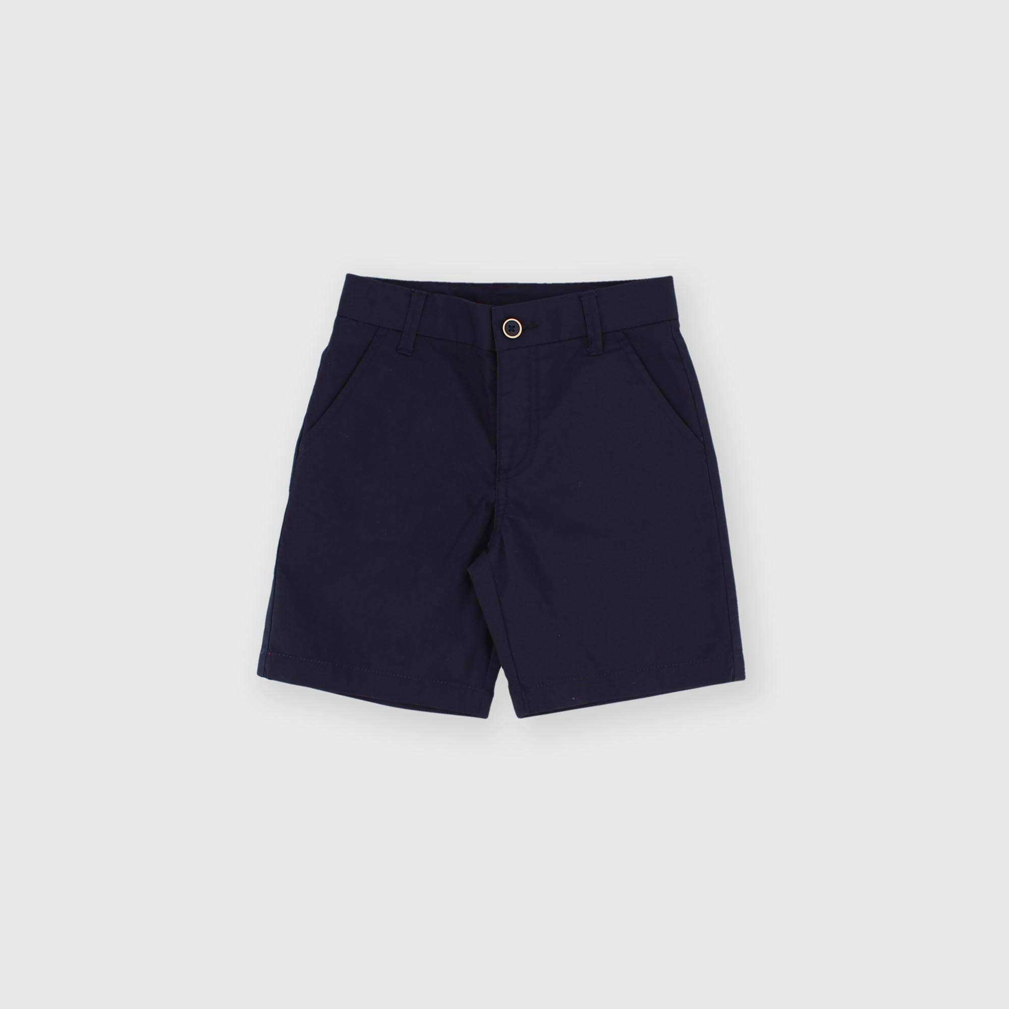 Bermuda de popelina para niño azul