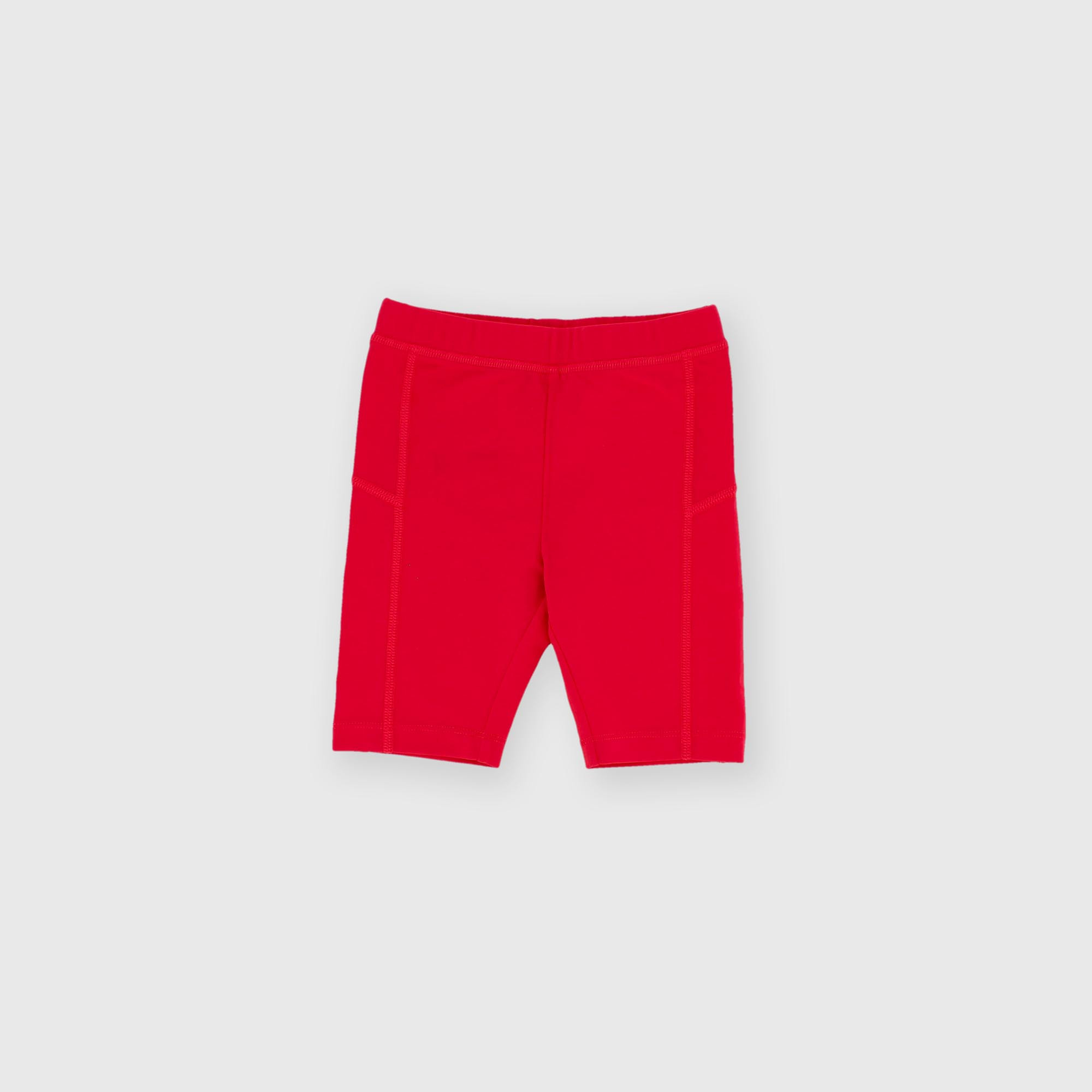 Pantalón ciclista de jersey para niña rojo