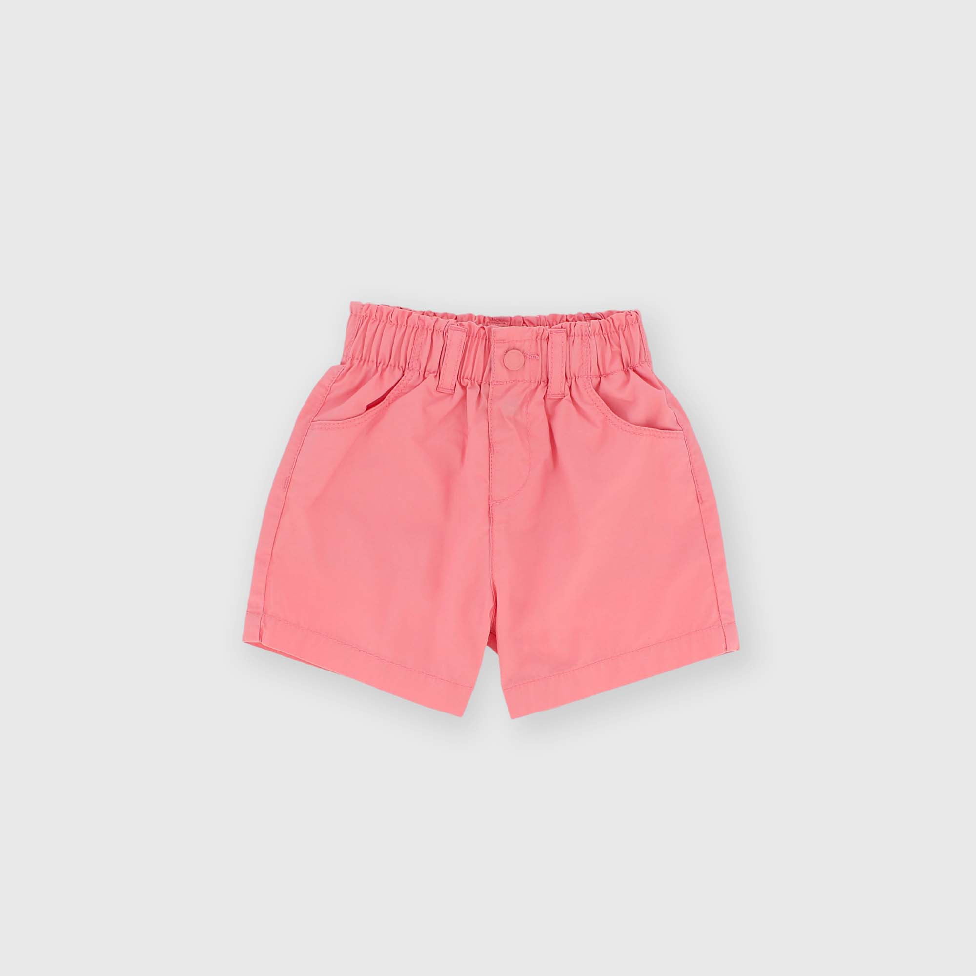 Pantalón corto de popelina para niña rosa