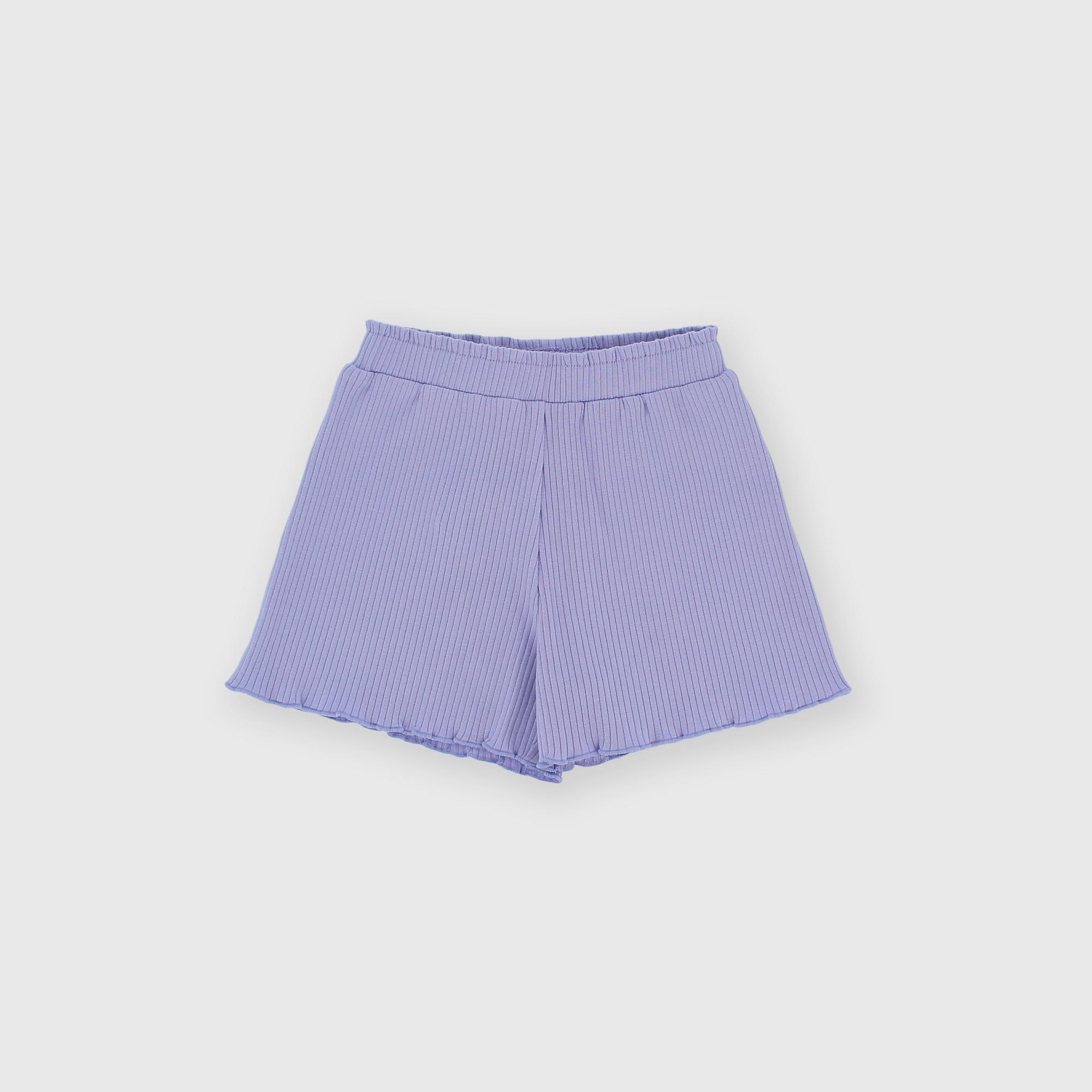 Pantalón corto de pana para niña morado